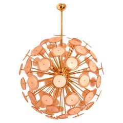 Vintage Huge Murano glass disc Sputnik chandelier
