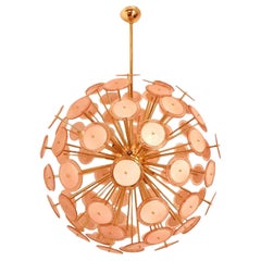 Huge Murano glass disc Sputnik chandelier