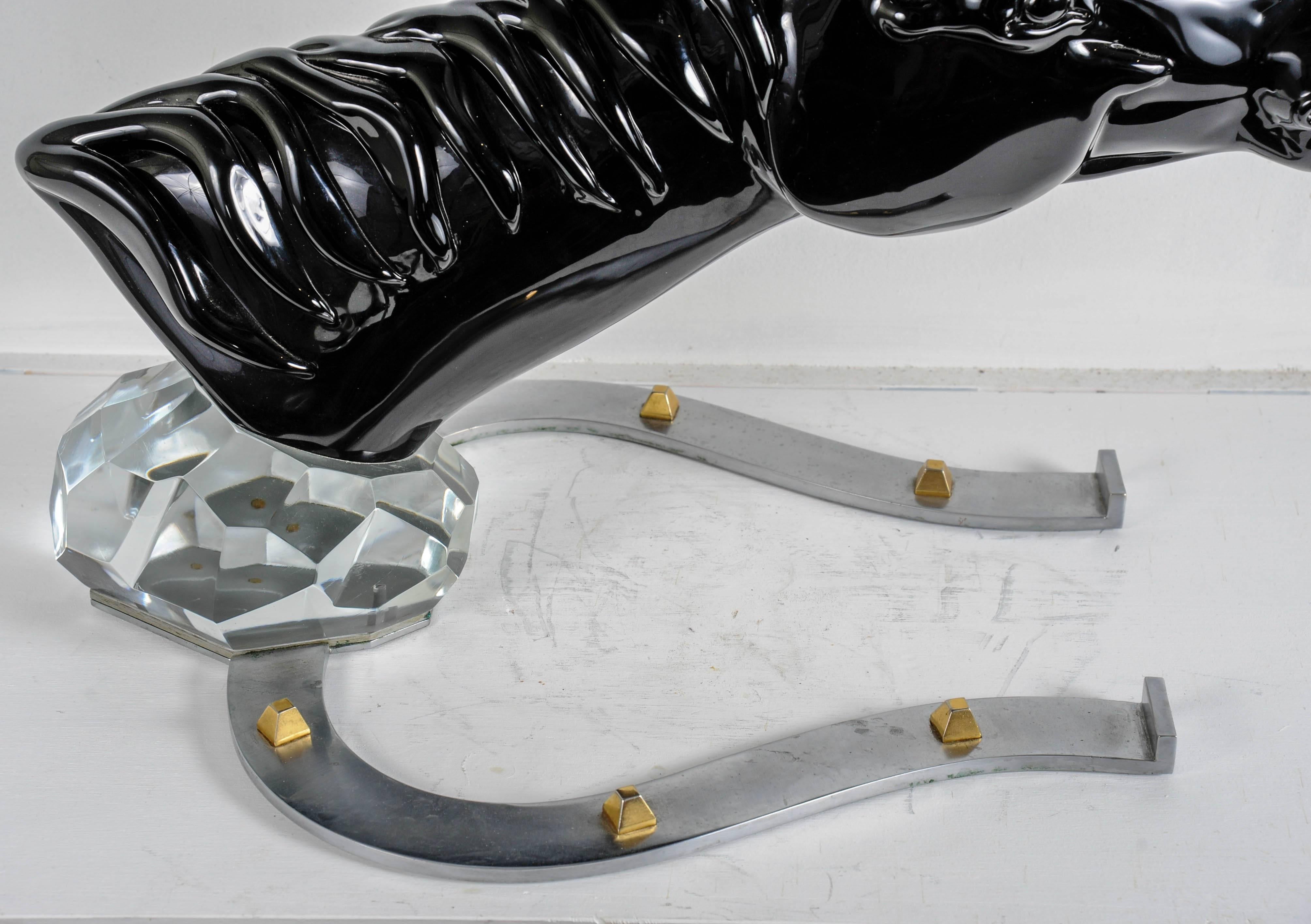 Italiano Enorme scultura a testa di cavallo in vetro di Murano nello stile di Cenedese in vendita