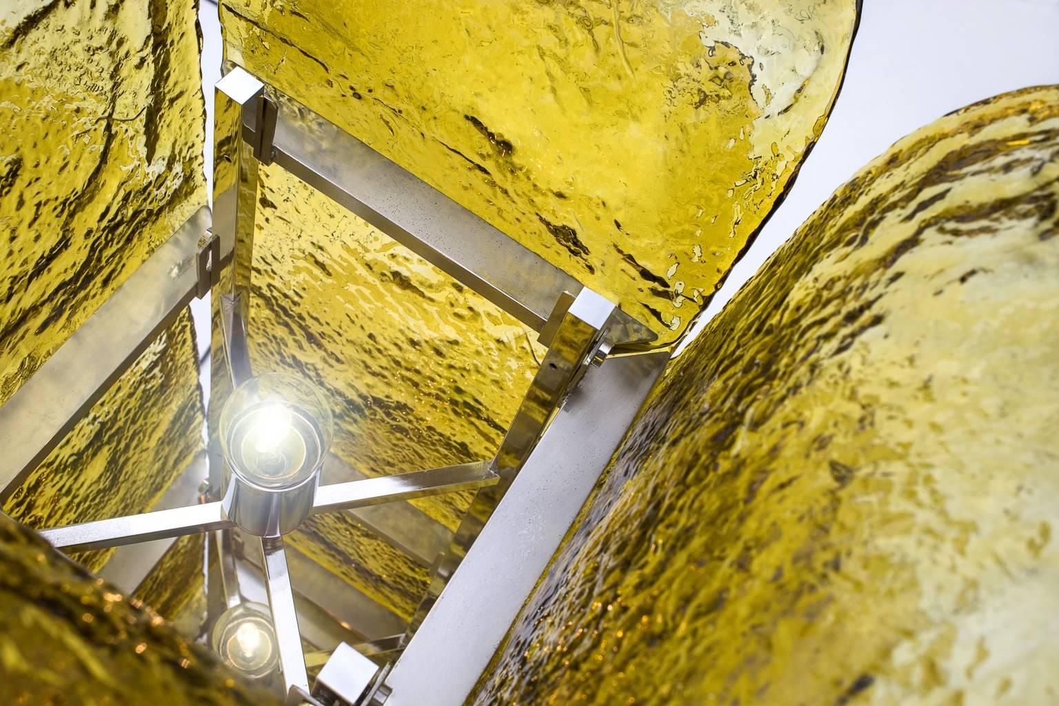 Huge Murano Glass Leaves Floor Lamp by Carlo Nason for Mazzega 1