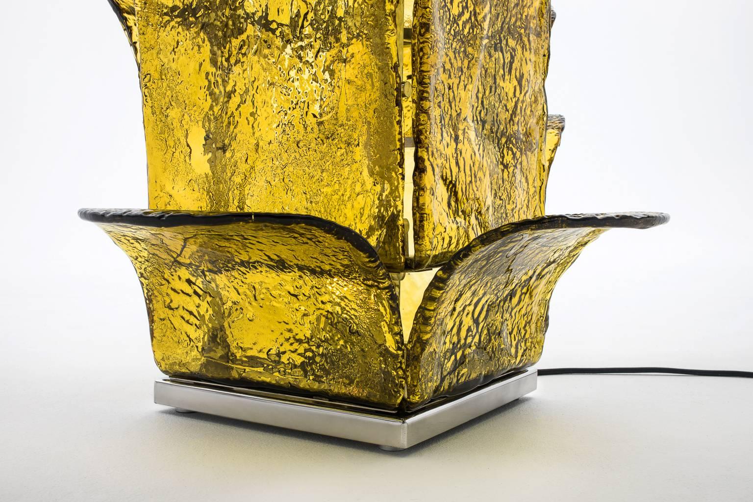 Huge Murano Glass Leaves Floor Lamp by Carlo Nason for Mazzega 2
