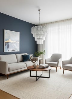 Huge Murano Glass Tiered Chandelier - 80 glasses - transparent square glass tube