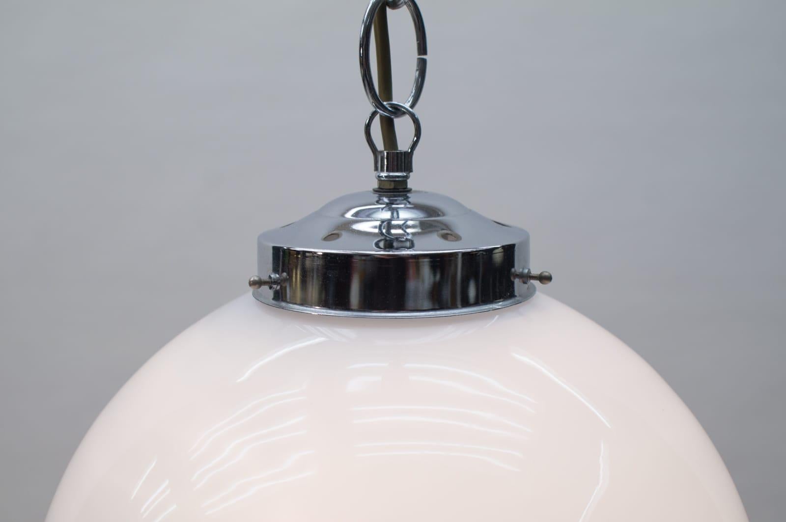 Huge Murano Mazzega Glass Globe Ceiling Lamp, 1960s, Italy 5