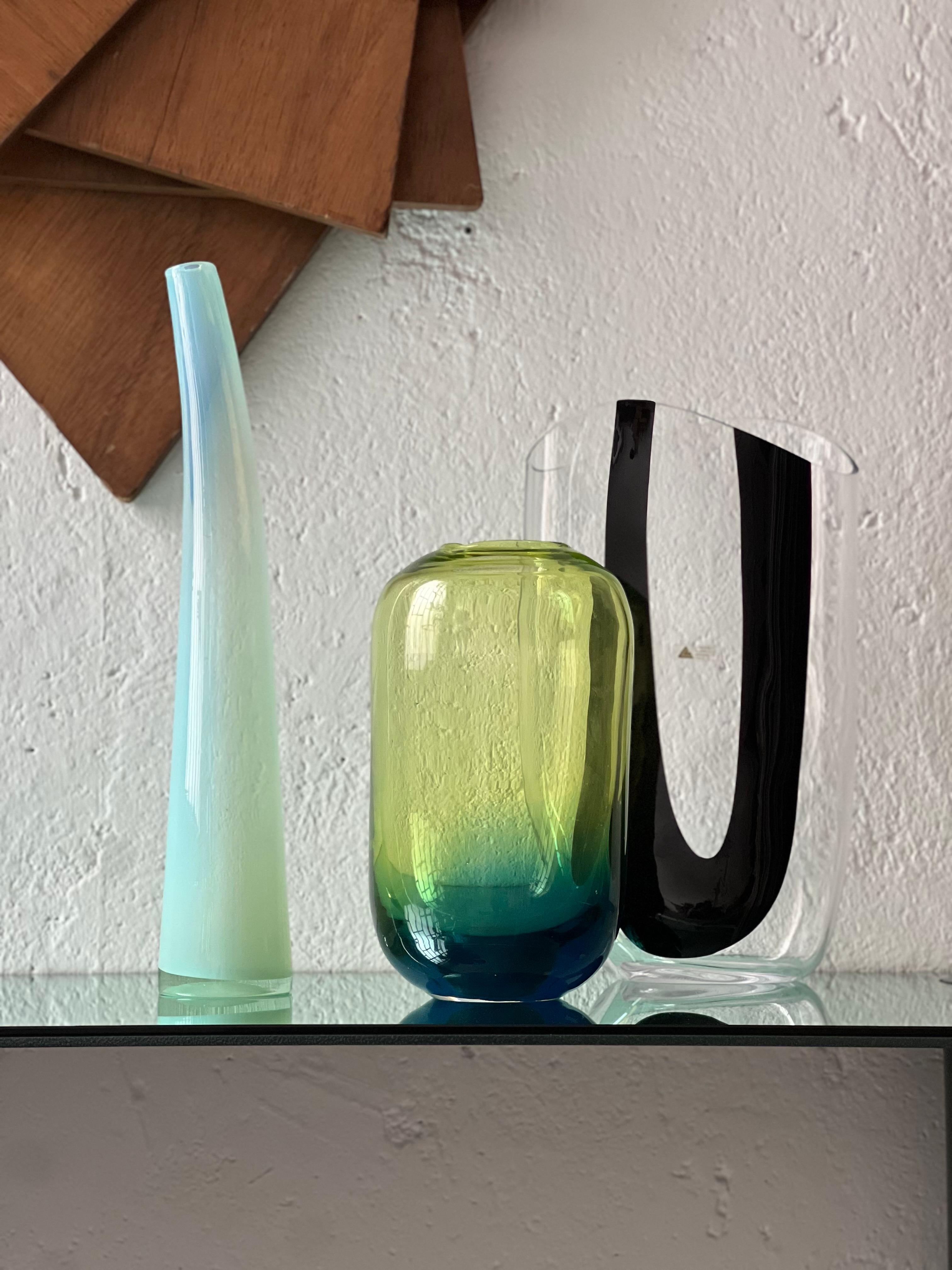 italien Verre de Murano « Lattimo » de Giusto Toso pour Leucos, années 1970 en vente