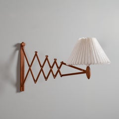 Huge Oak Scissor Wall Lamp,  Le Klint