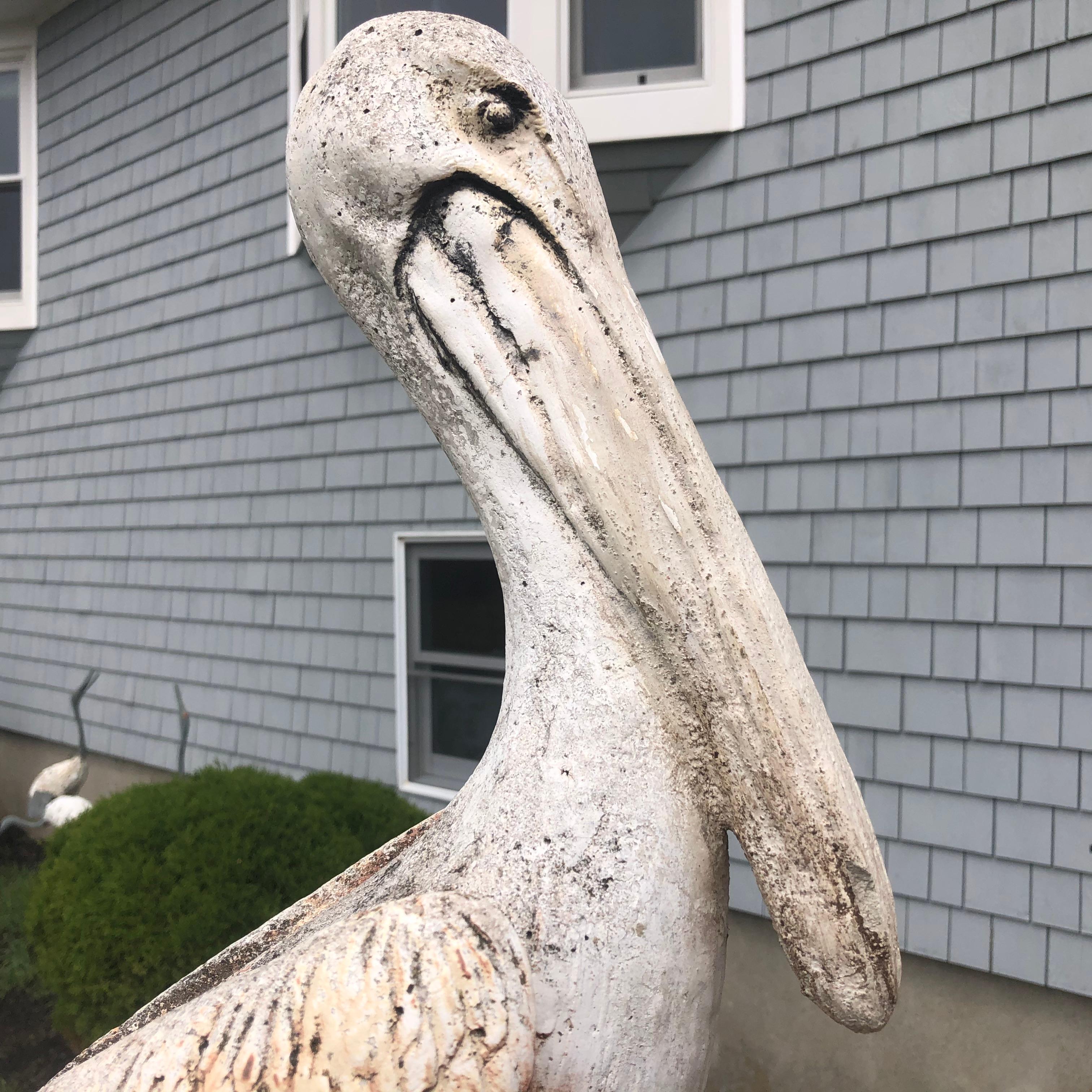 Huge Ocean Garden Sea Bird Pelican In Good Condition In South Burlington, VT