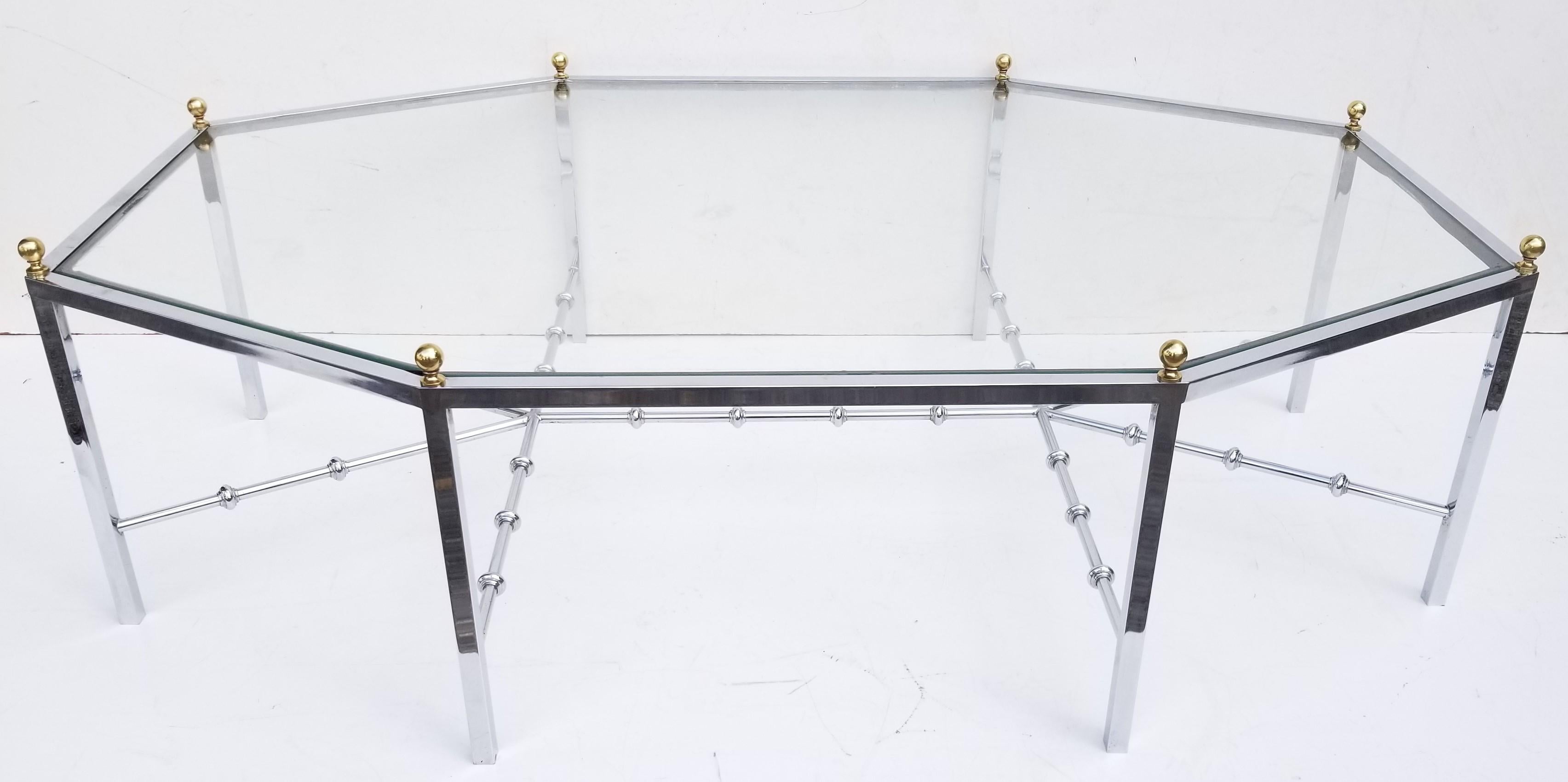 Neoclassical Huge Octogonal Cocktail Table by Maison Jansen For Sale
