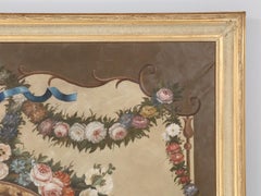 Huge Oil Painting from Belgium Titled, Spring Garden Picnic Over 7' High