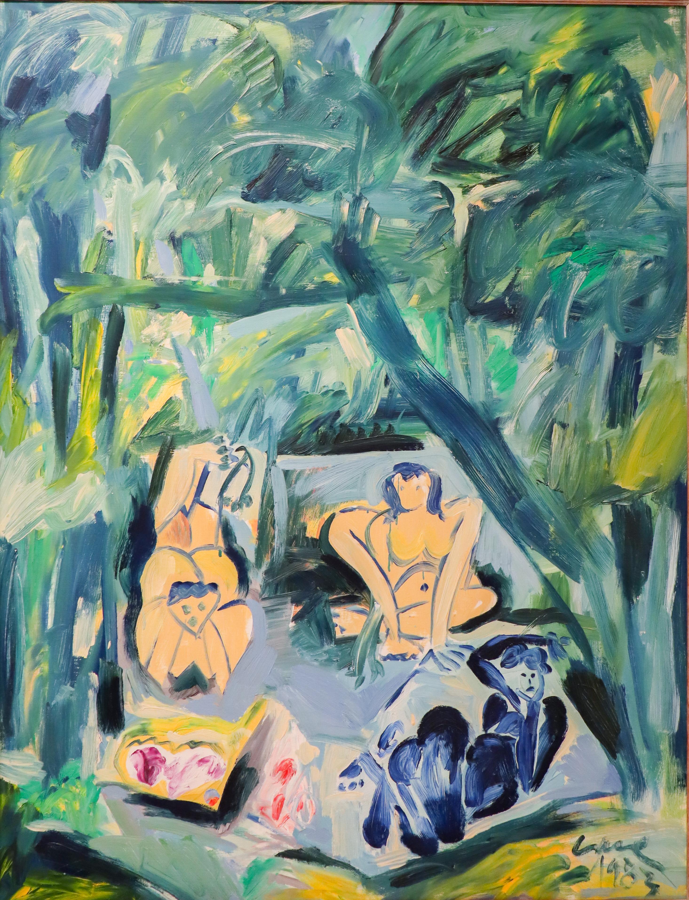 Uno splendido dipinto a olio su tela dell'artista francese Louis Cane, datato 1983. Il dipinto misura 130 x 104 cm ed è intitolato 