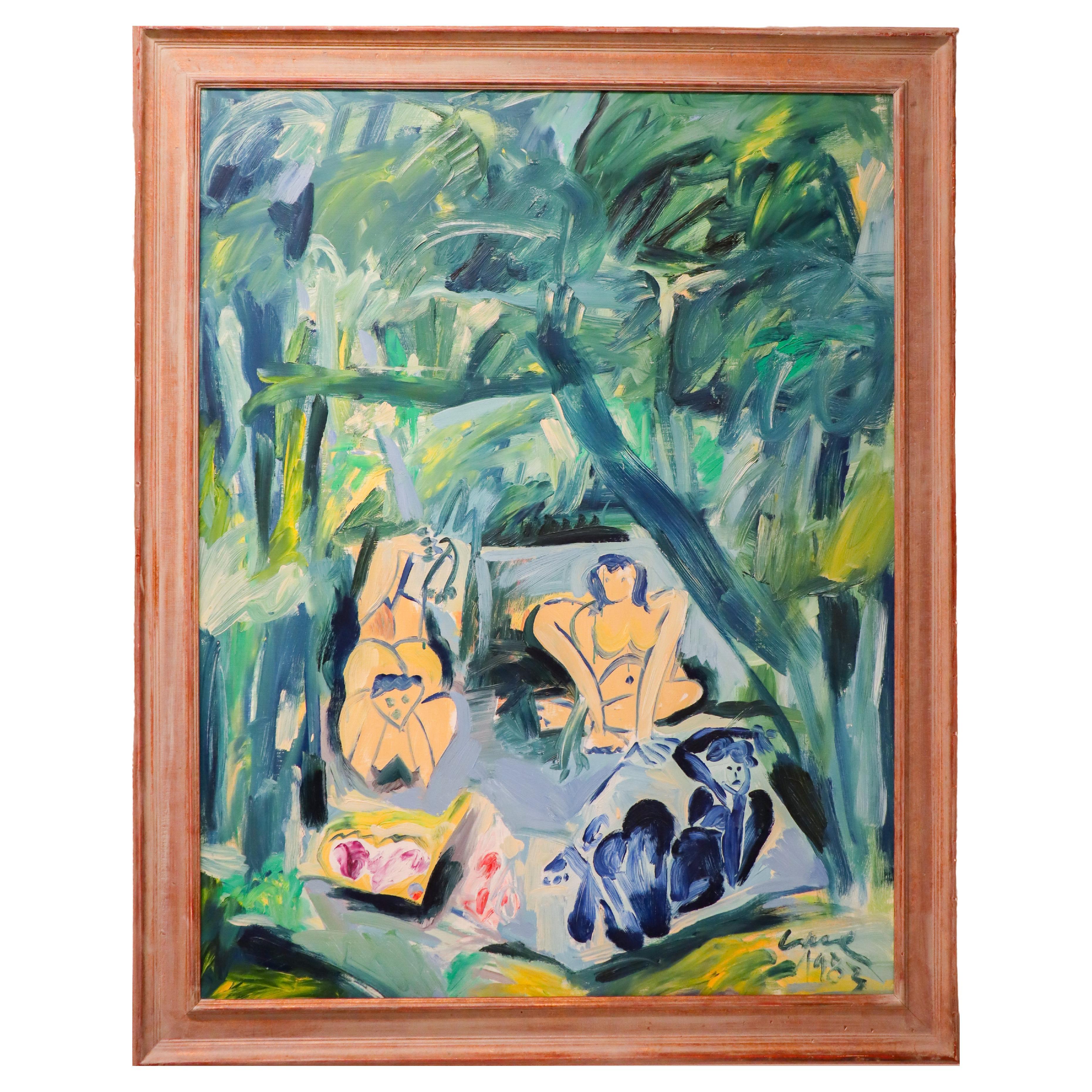 Enorme dipinto a olio su tela - Louis Cane, Francia 1983
