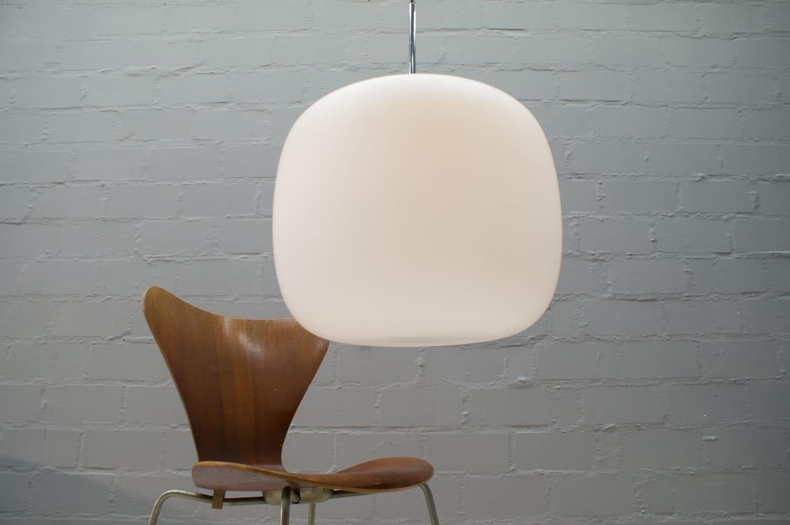 Mid-Century Modern Huge Opal Glass Ceiling Lamp from Limburg, Germany, 1960s