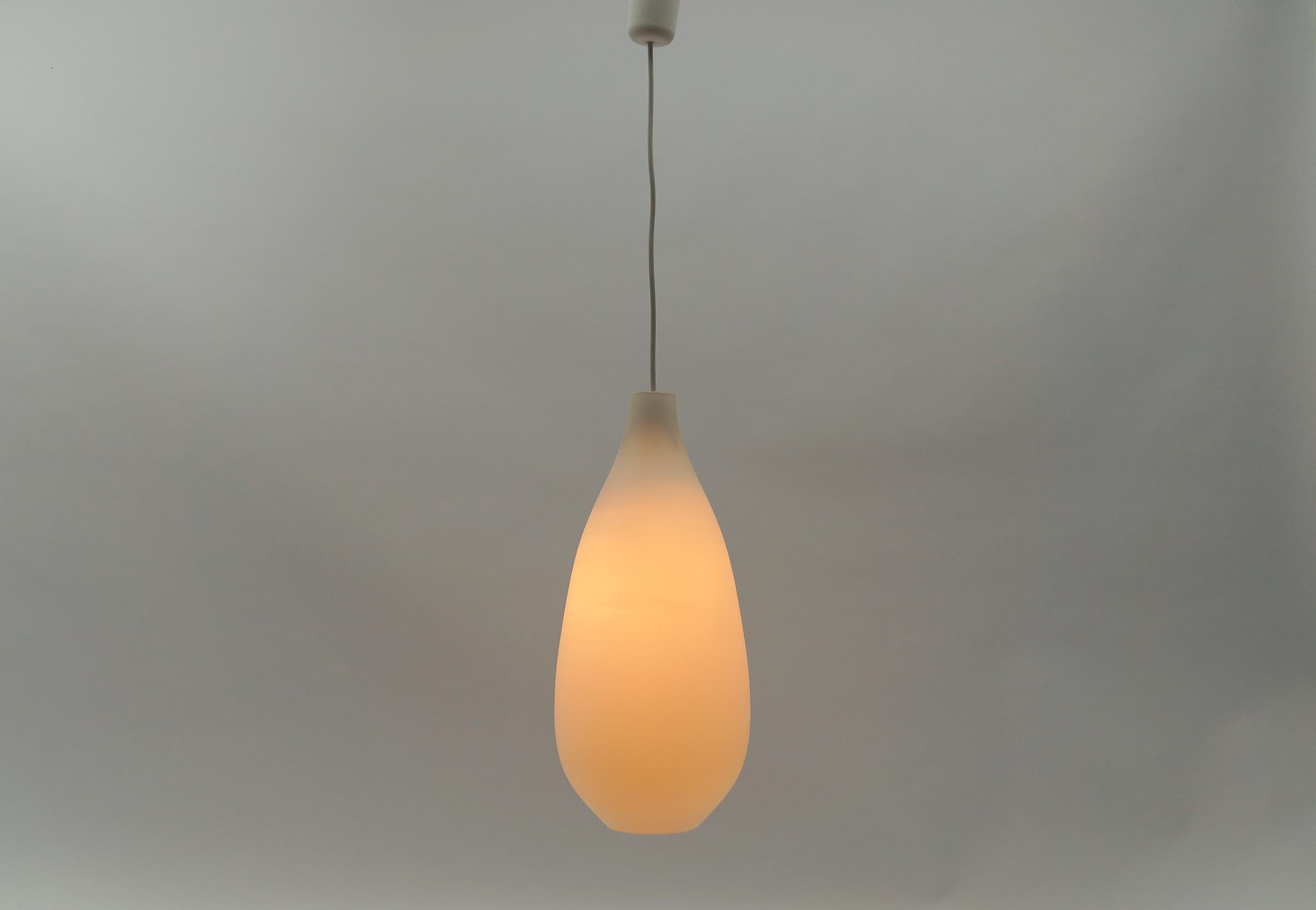 Mid-Century Modern Huge Opaline Glass Lamp 