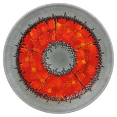 Huge Orange Fat Lava Bowl Fruit Bowl Wall Decoration 41cm