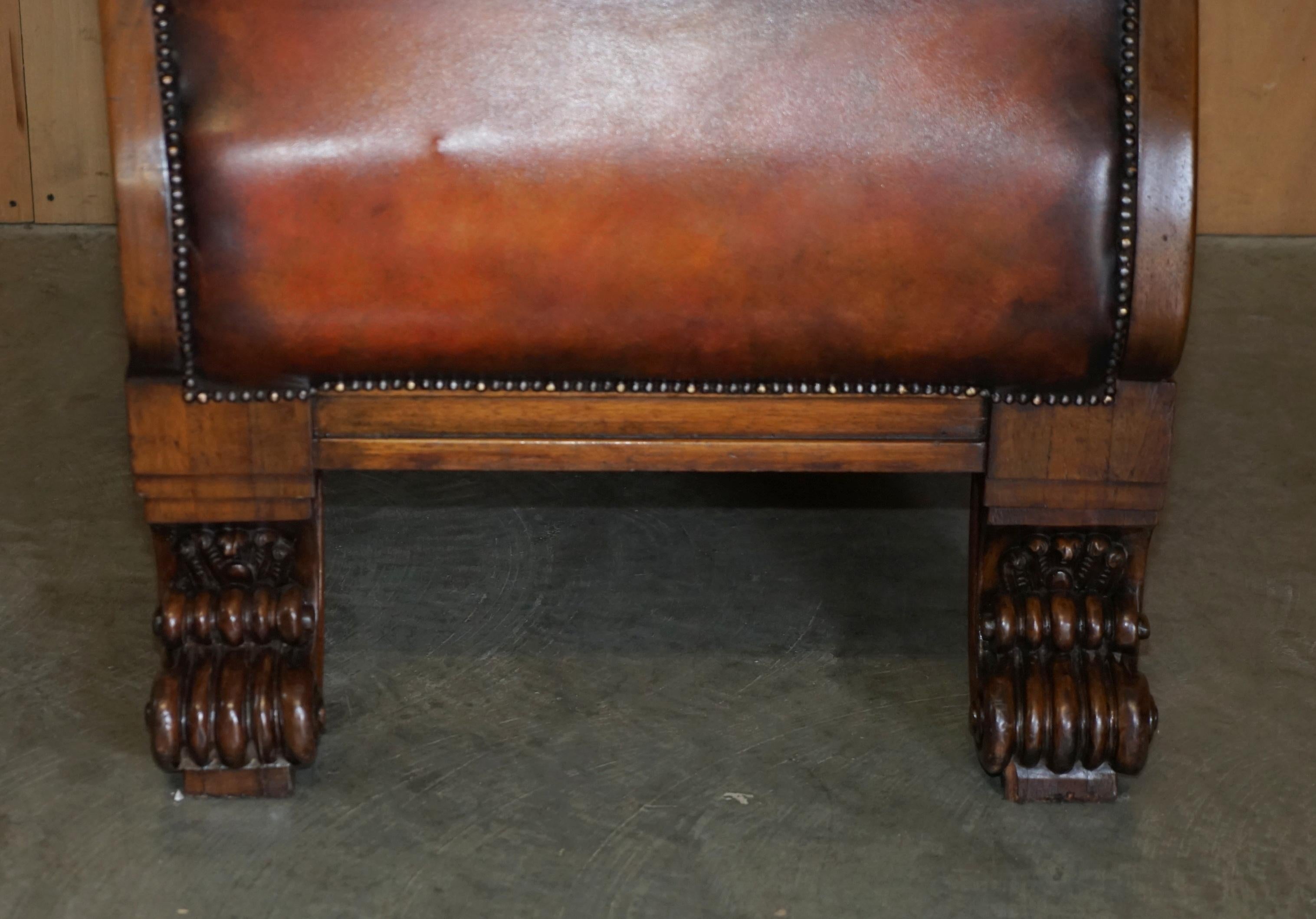 HUGE ORNATELY CARVED ANTiQUE FULLY RESTORED CHESTERFIELD KING / QUEENS ARMCHAIR For Sale 10