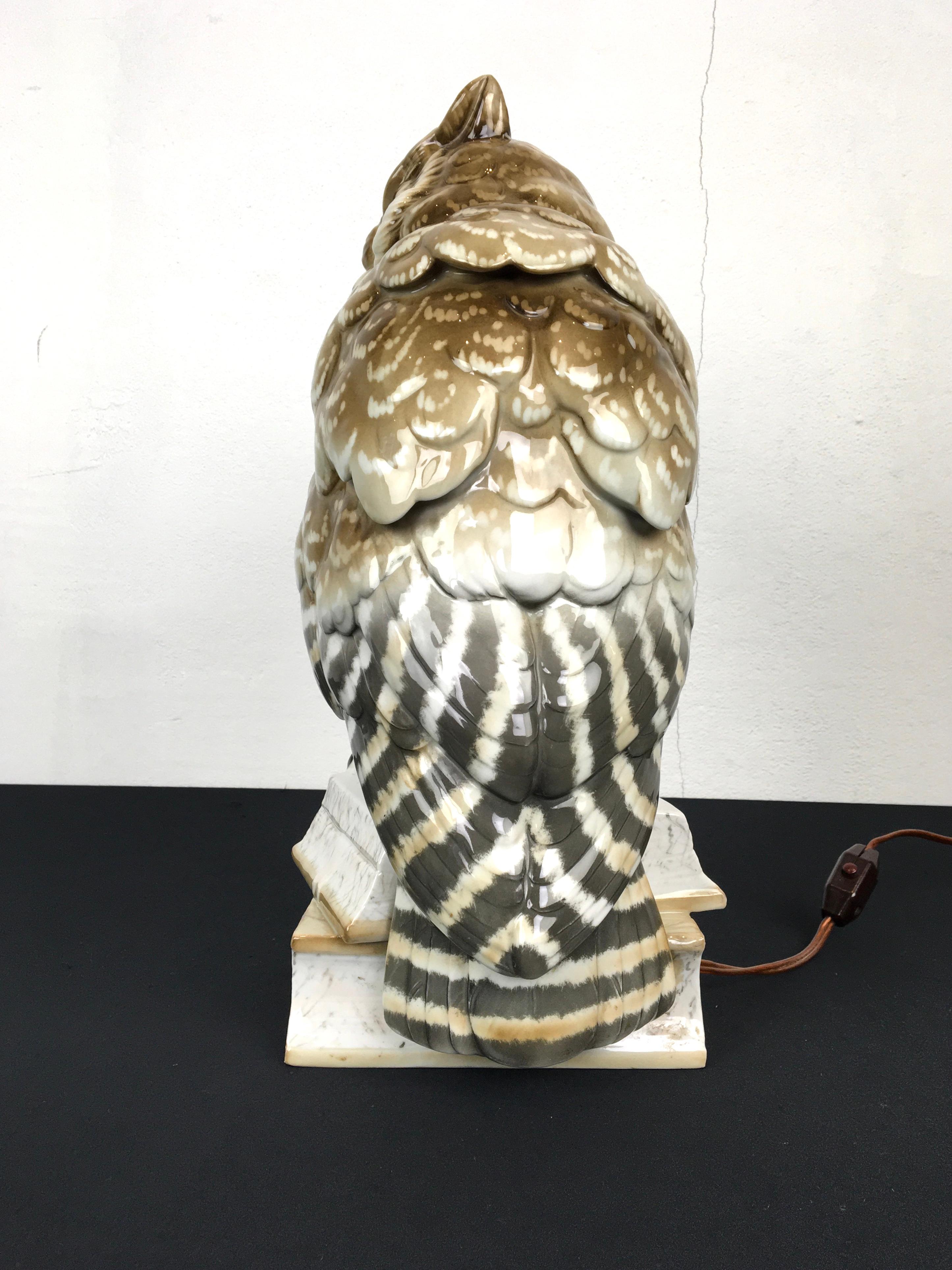 Huge Owl Perfume Light by Ernst Bohne Sohne, Germany, Early 20th Century For Sale 4
