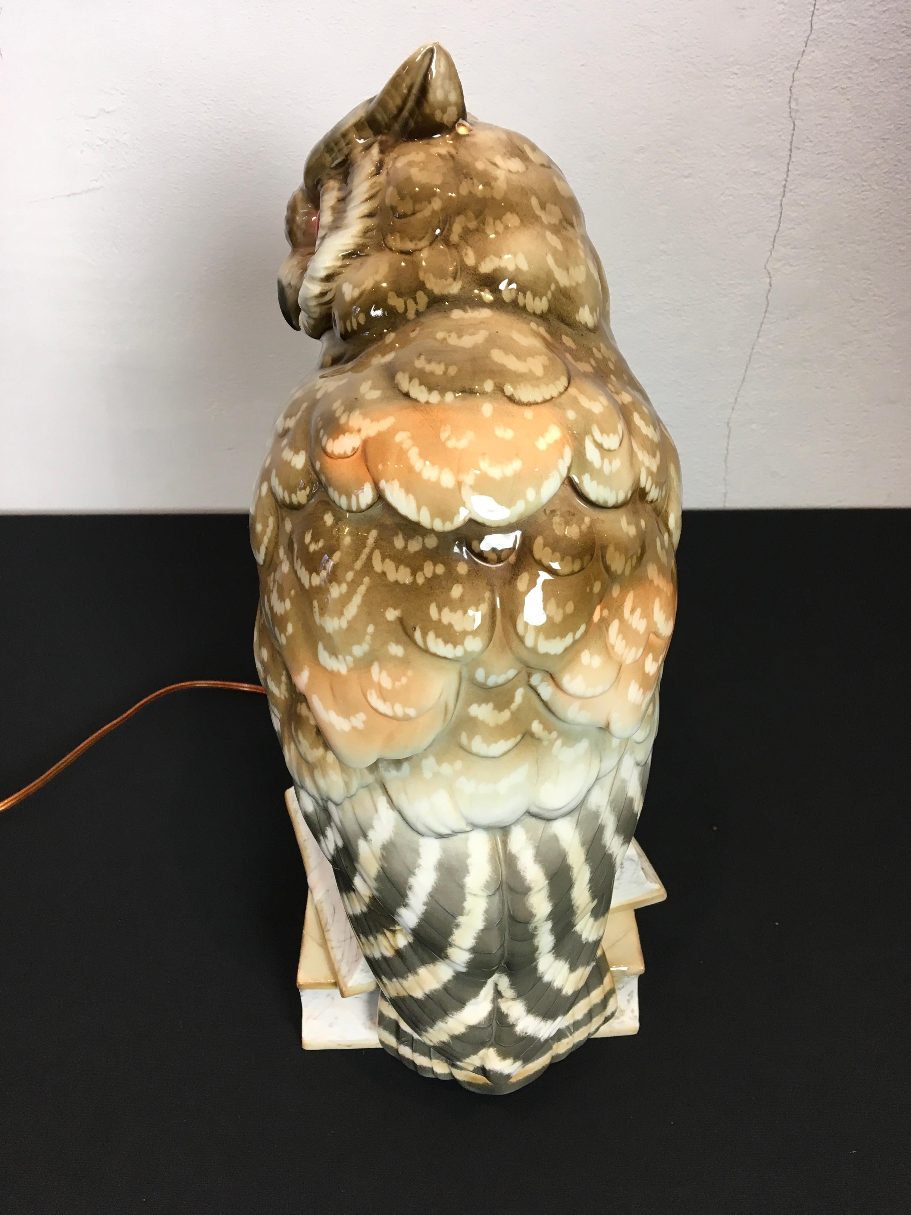 Huge Owl Perfume Light by Ernst Bohne Sohne, Germany, Early 20th Century For Sale 5