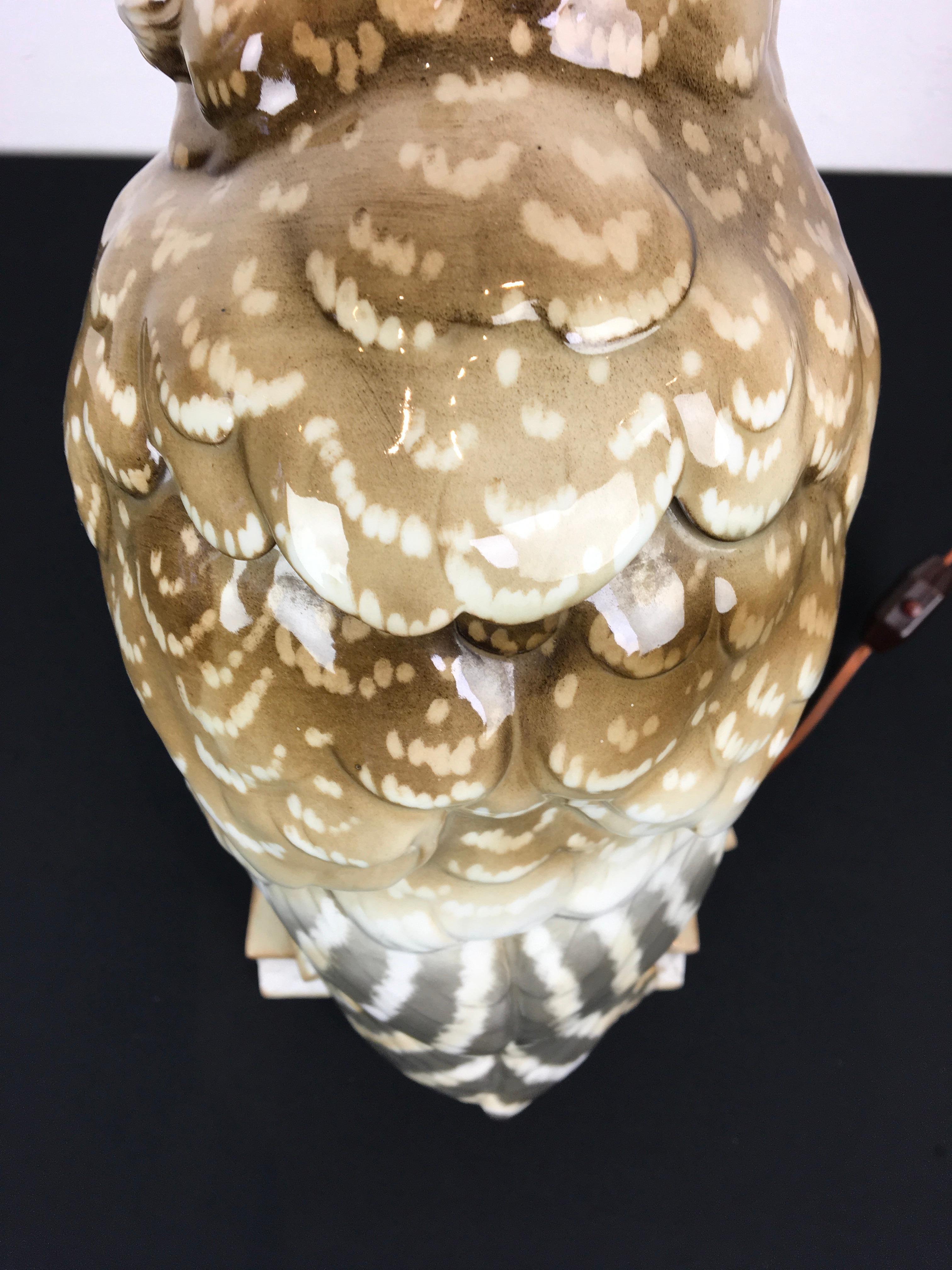 Huge Owl Perfume Light by Ernst Bohne Sohne, Germany, Early 20th Century For Sale 7