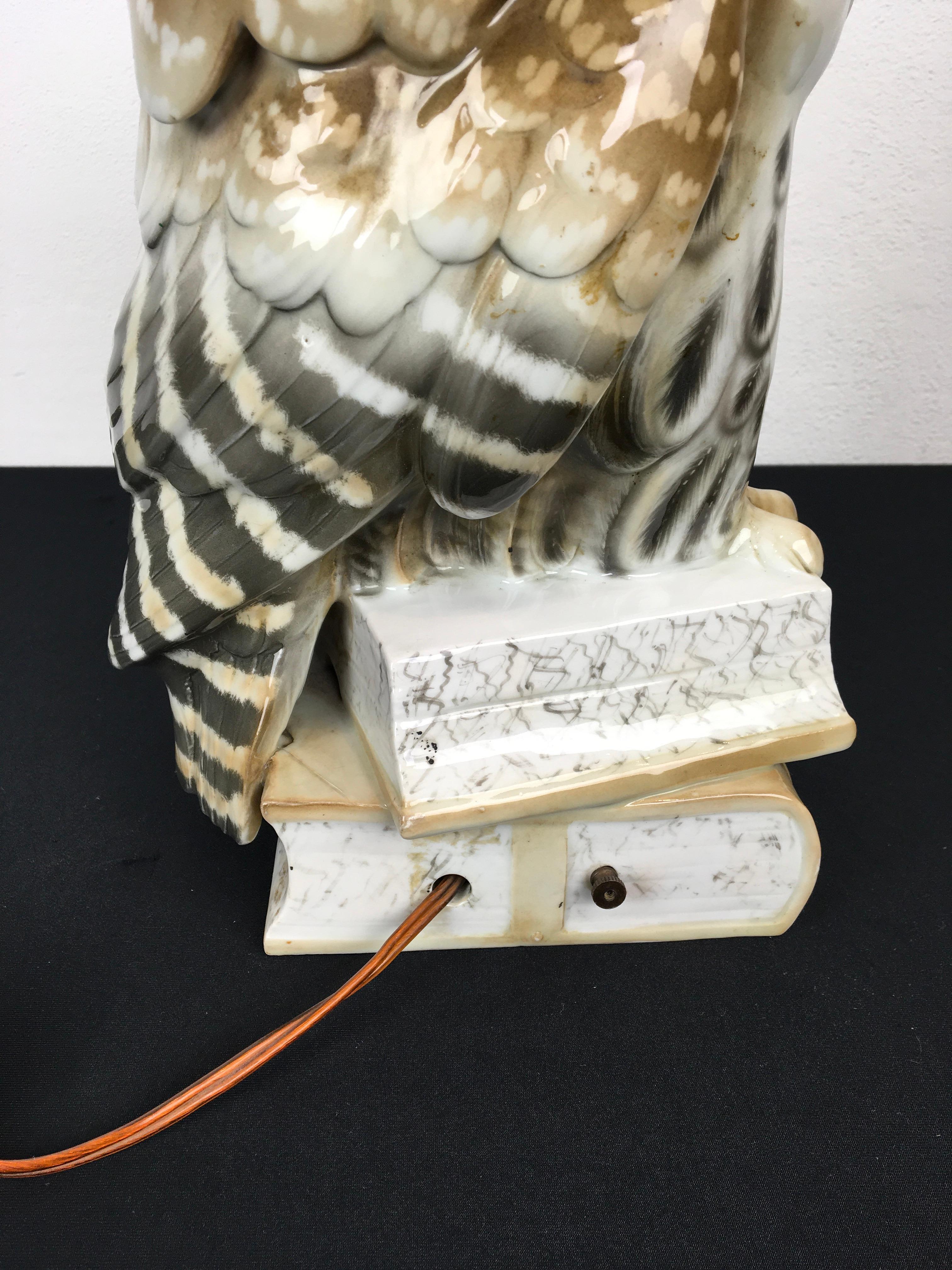 Huge Owl Perfume Light by Ernst Bohne Sohne, Germany, Early 20th Century 11