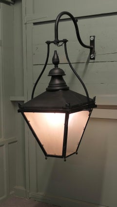 HUGE Painted Copper Wall Lantern 4ft4” high