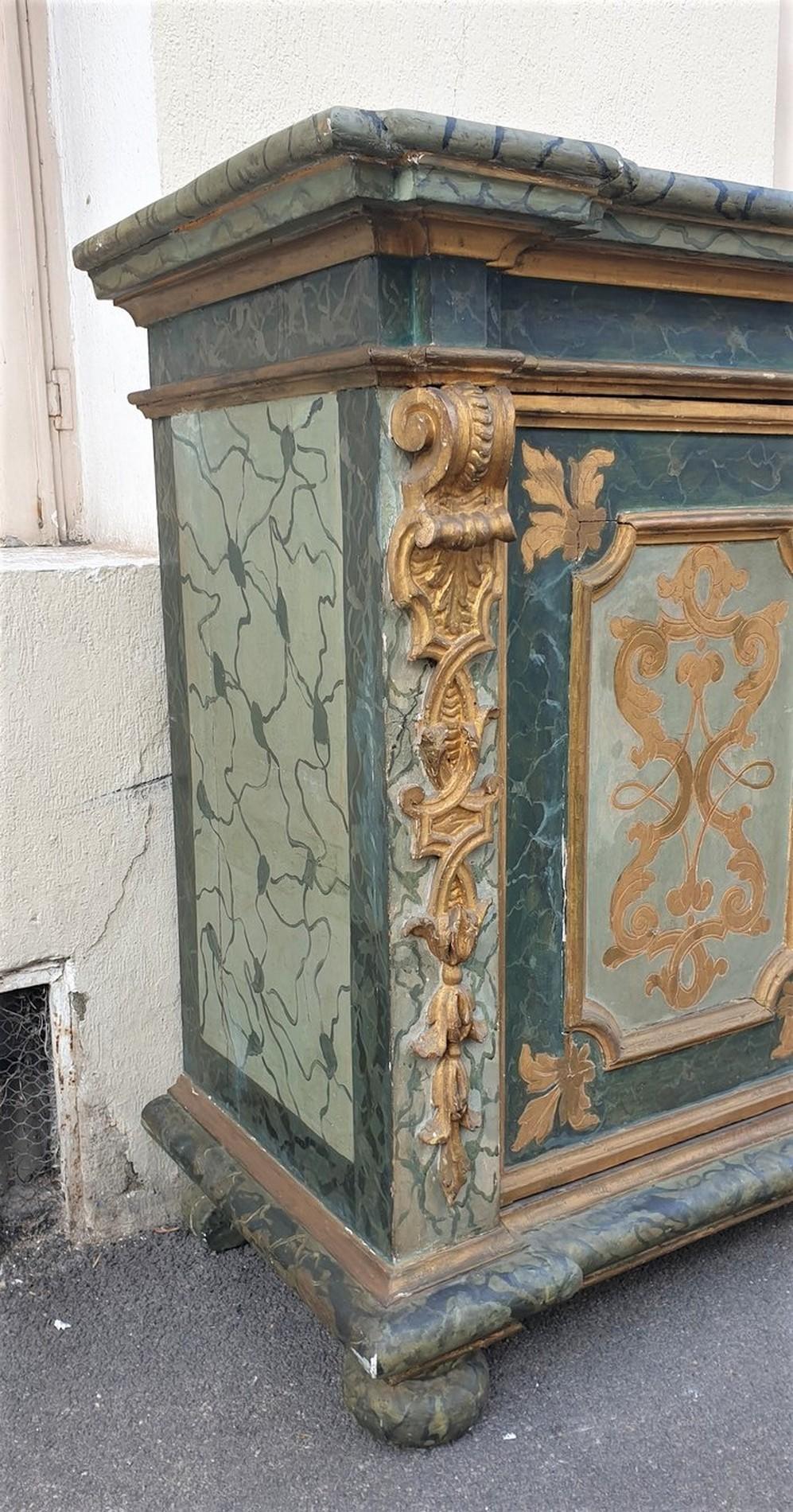 Huge Painted Sideboard, Italy, XIXth Century For Sale 3