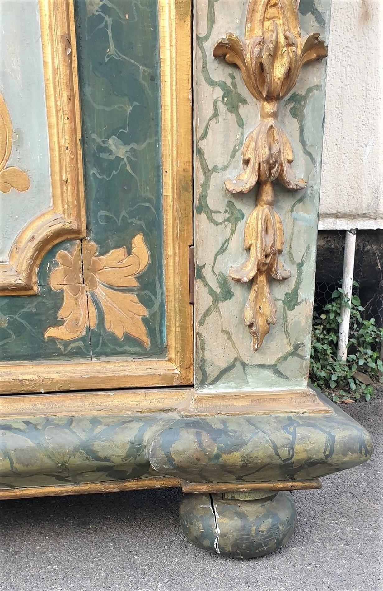 Huge Painted Sideboard, Italy, XIXth Century For Sale 1
