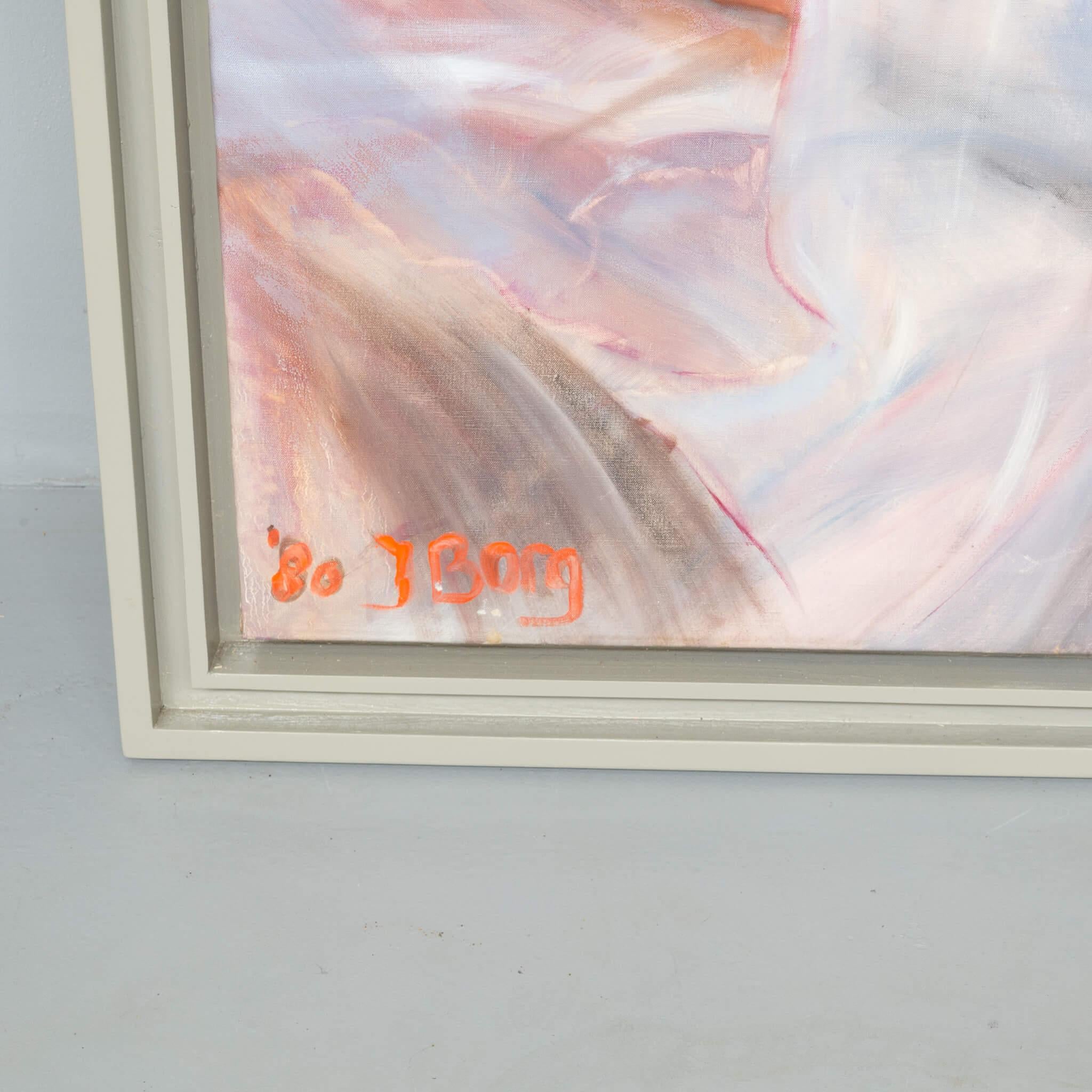 Late 20th Century Huge painting ‘packaging material’ by Jacqueline Borg For Sale