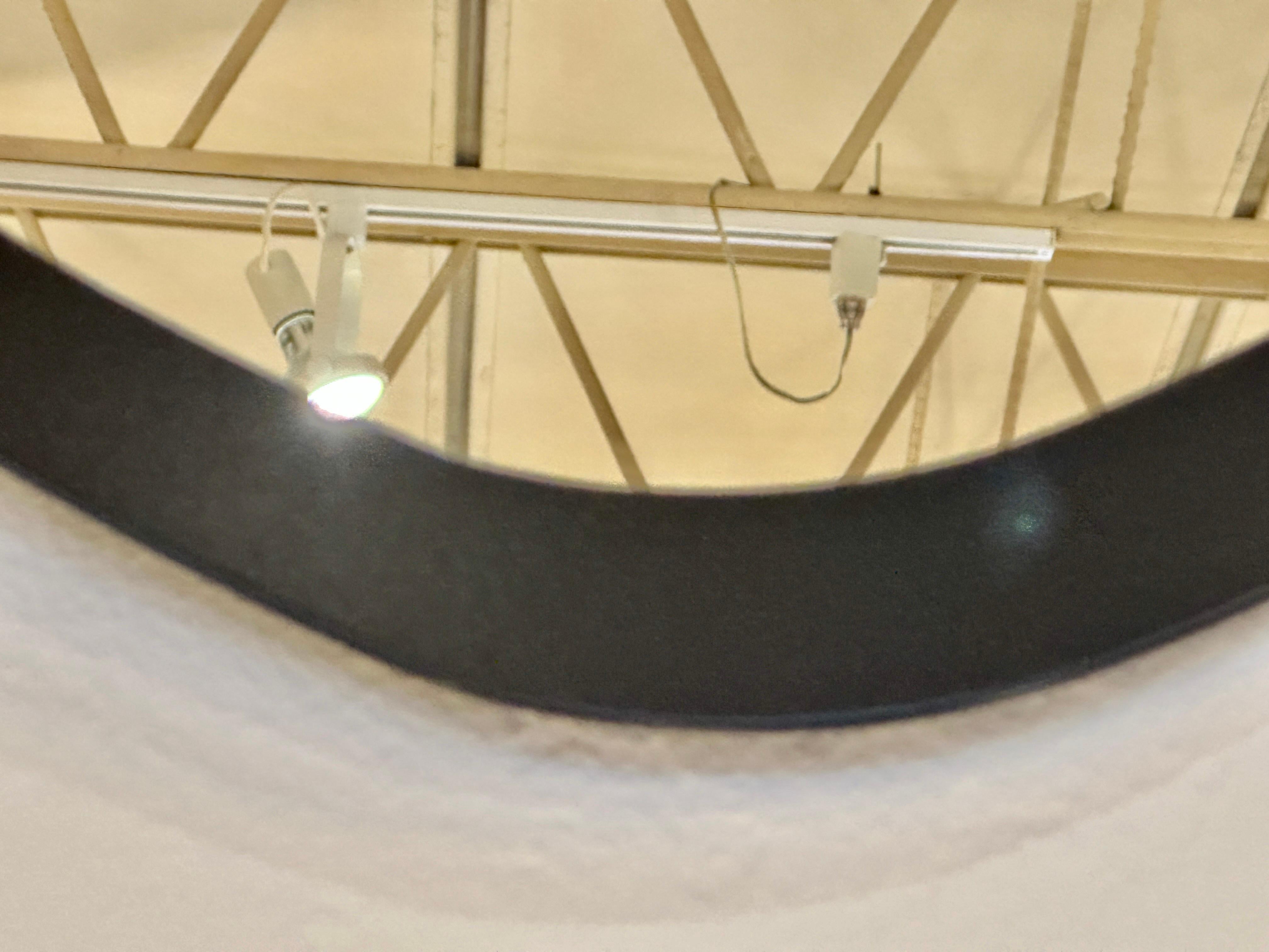Mid-Century Modern Huge Pair of Aviator Sunglasses Mirror in Black Matte Frame For Sale