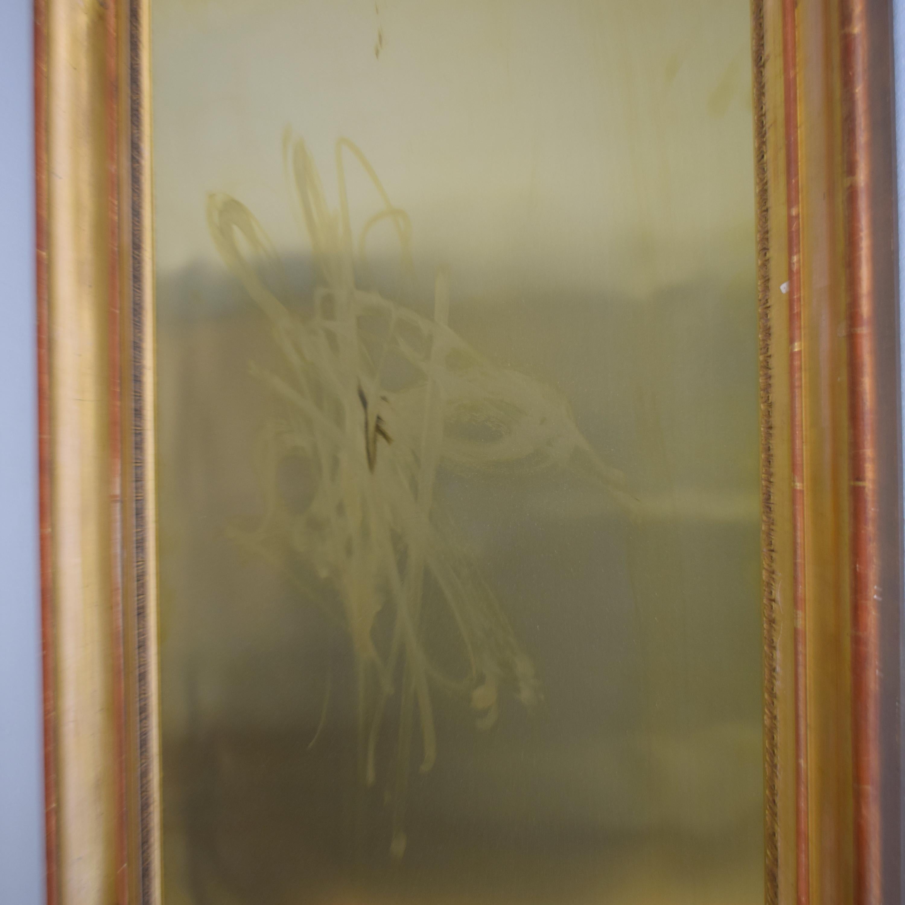  Abstract Modern Paintings on Brass Huge Pair of Late 19th Century Gilded Frames For Sale 6