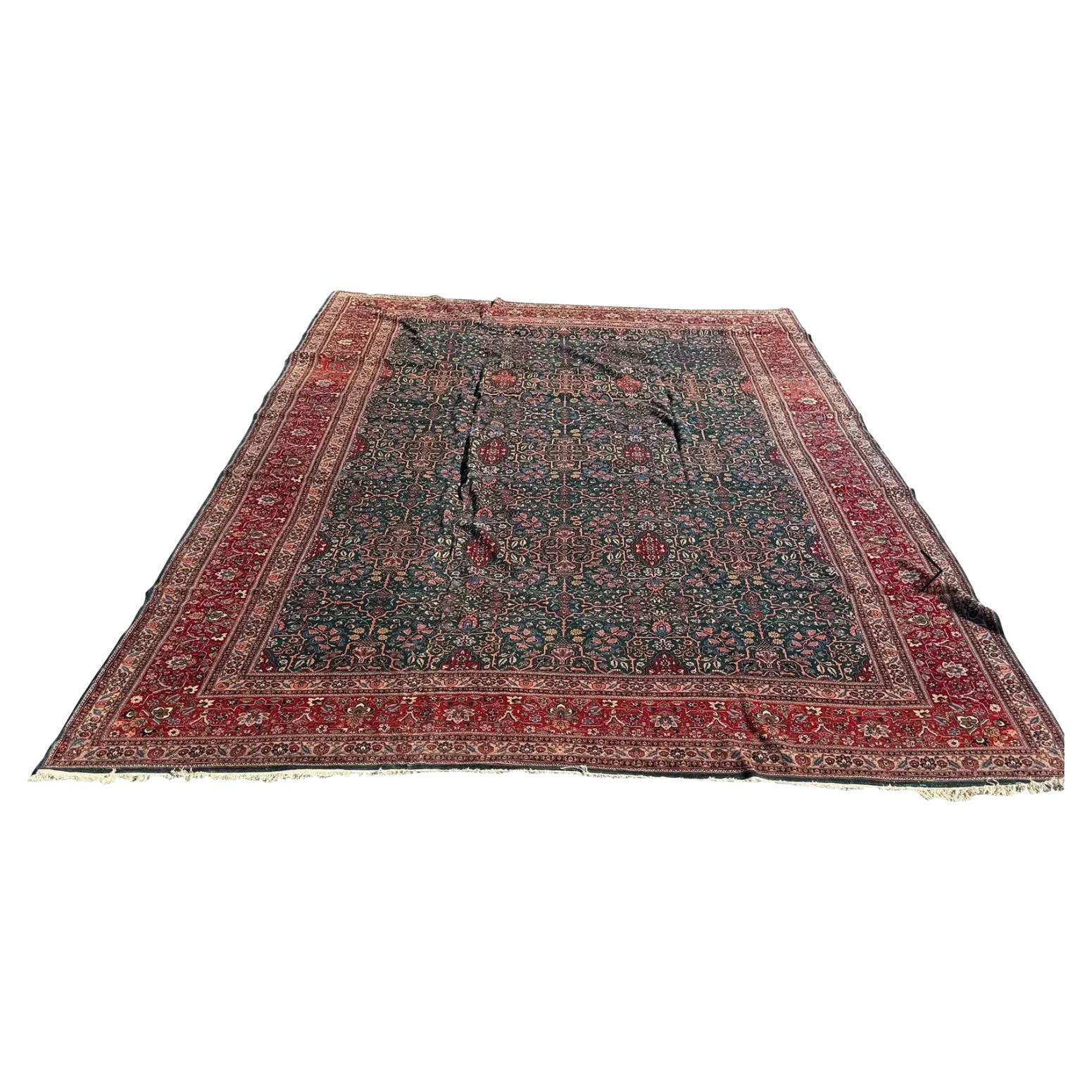 Huge Palace Size Handmade Persian Wool Tabriz Rug 13.5’ by 20’