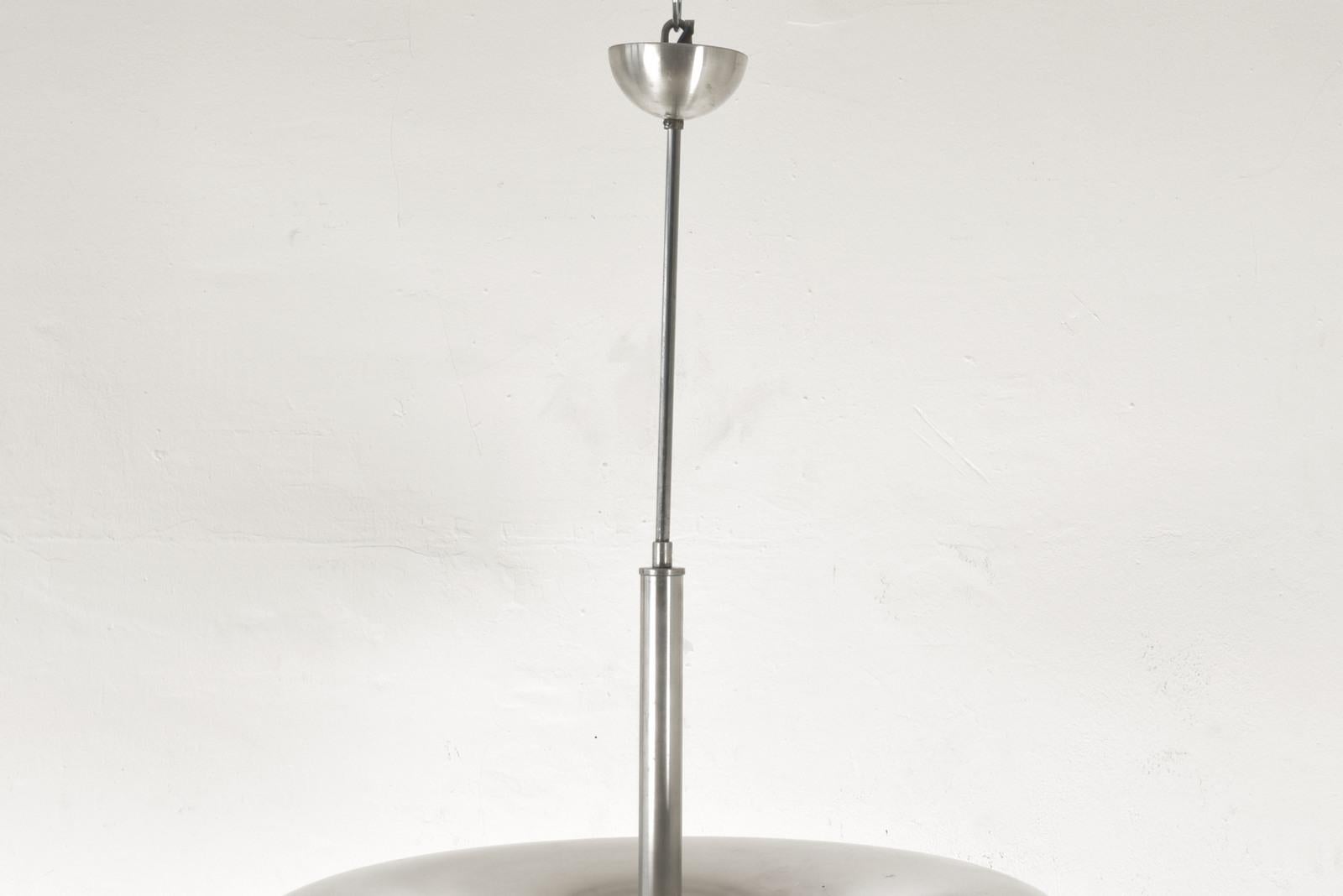 Huge Pendant Lamp in Aluminium, 1935 - Czech Republic For Sale 1