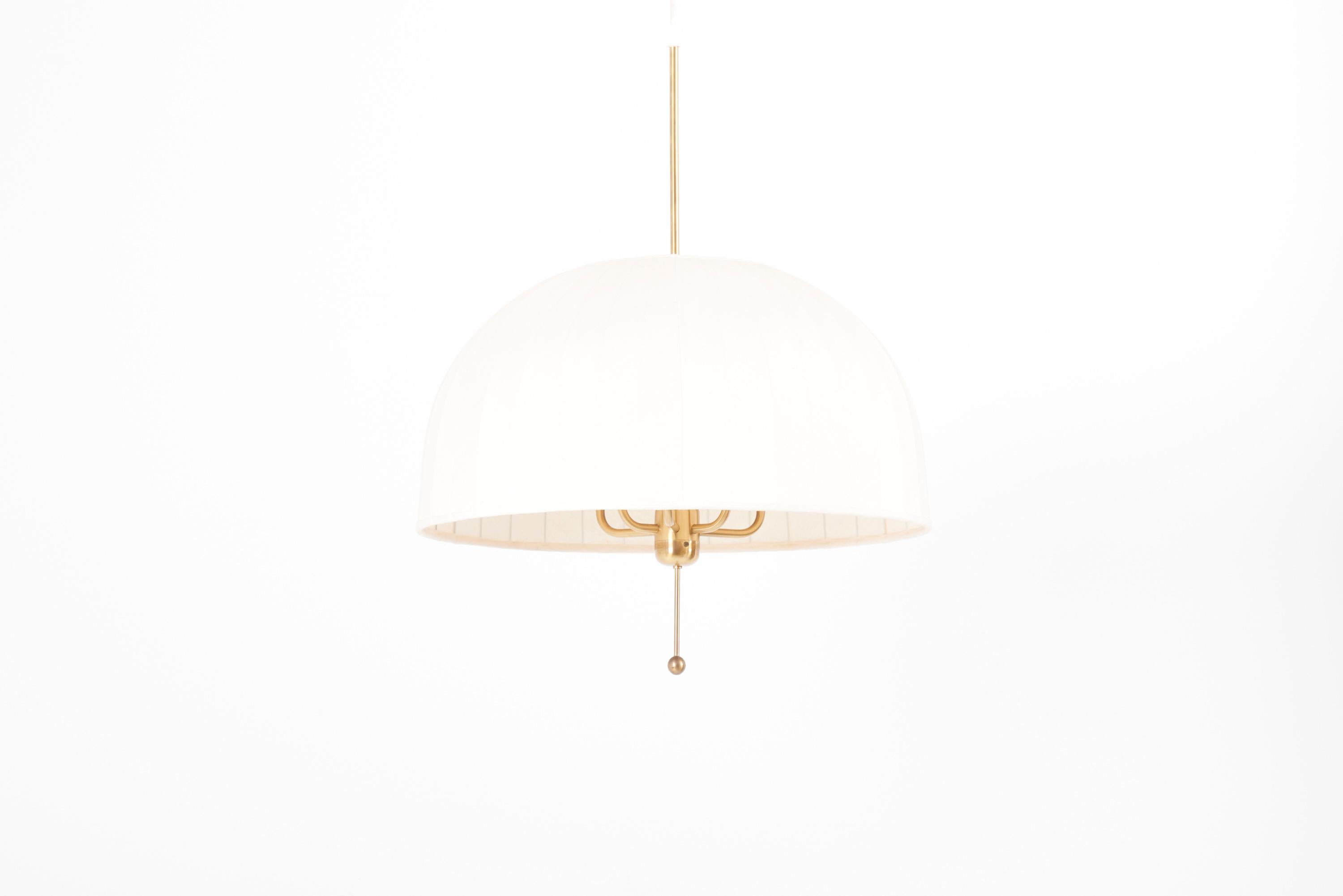 Pendant lamp, huge model of T549, in brass. Designed by Hans-Agne Jakobsson in 1960s and manufactured by AB Markaryd in Sweden.

6 x E27 sockets, each with a maximum of 60 watts.

Please note: Lamp should be fitted professionally in accordance