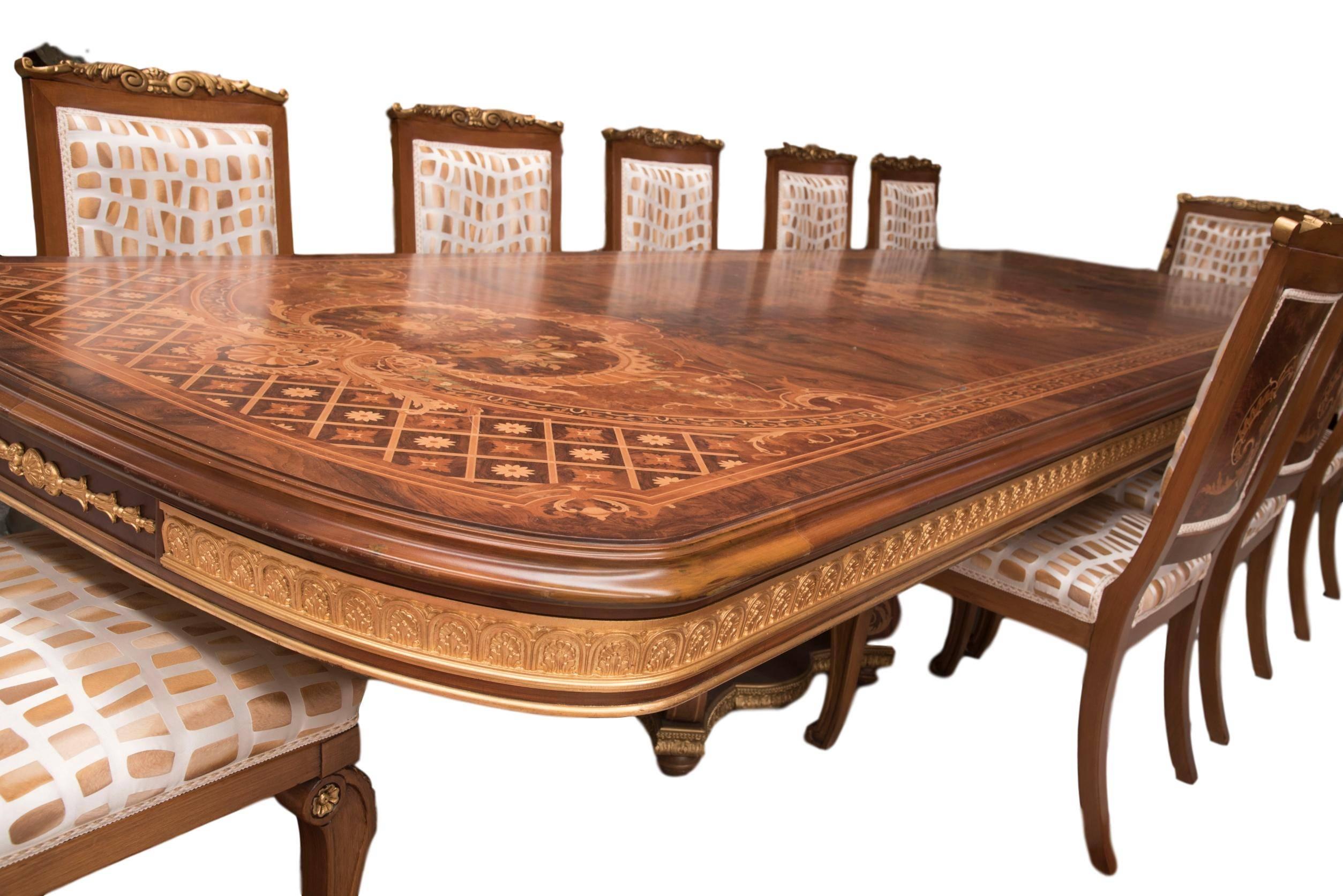 Bois Énorme table de salle à manger en bois de bruyère de Perse en vente