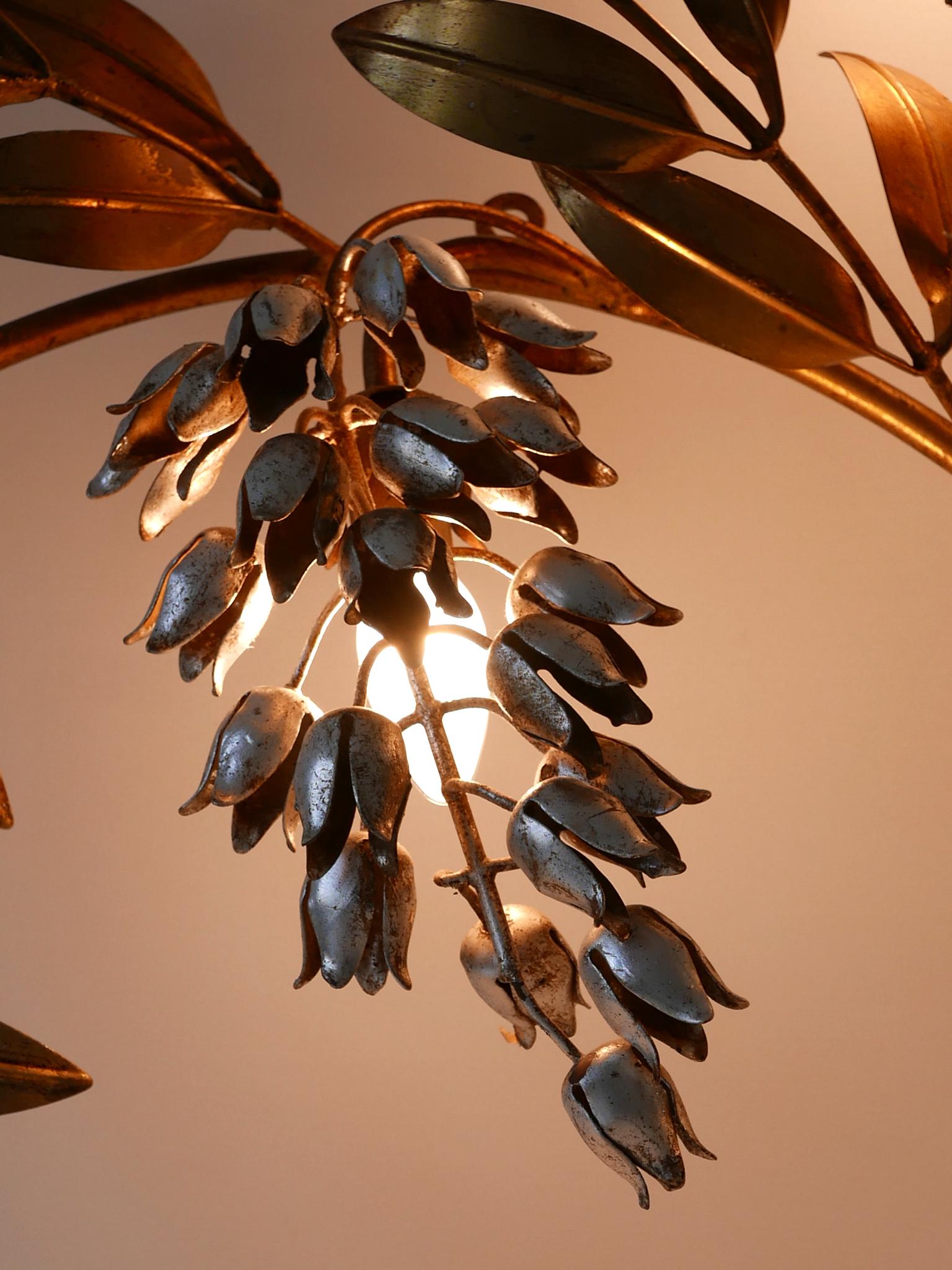 Huge Pioggia d'Oro Gilt Metal Wall Lamp or Sconce by Hans Kögl 1970s Germany For Sale 7