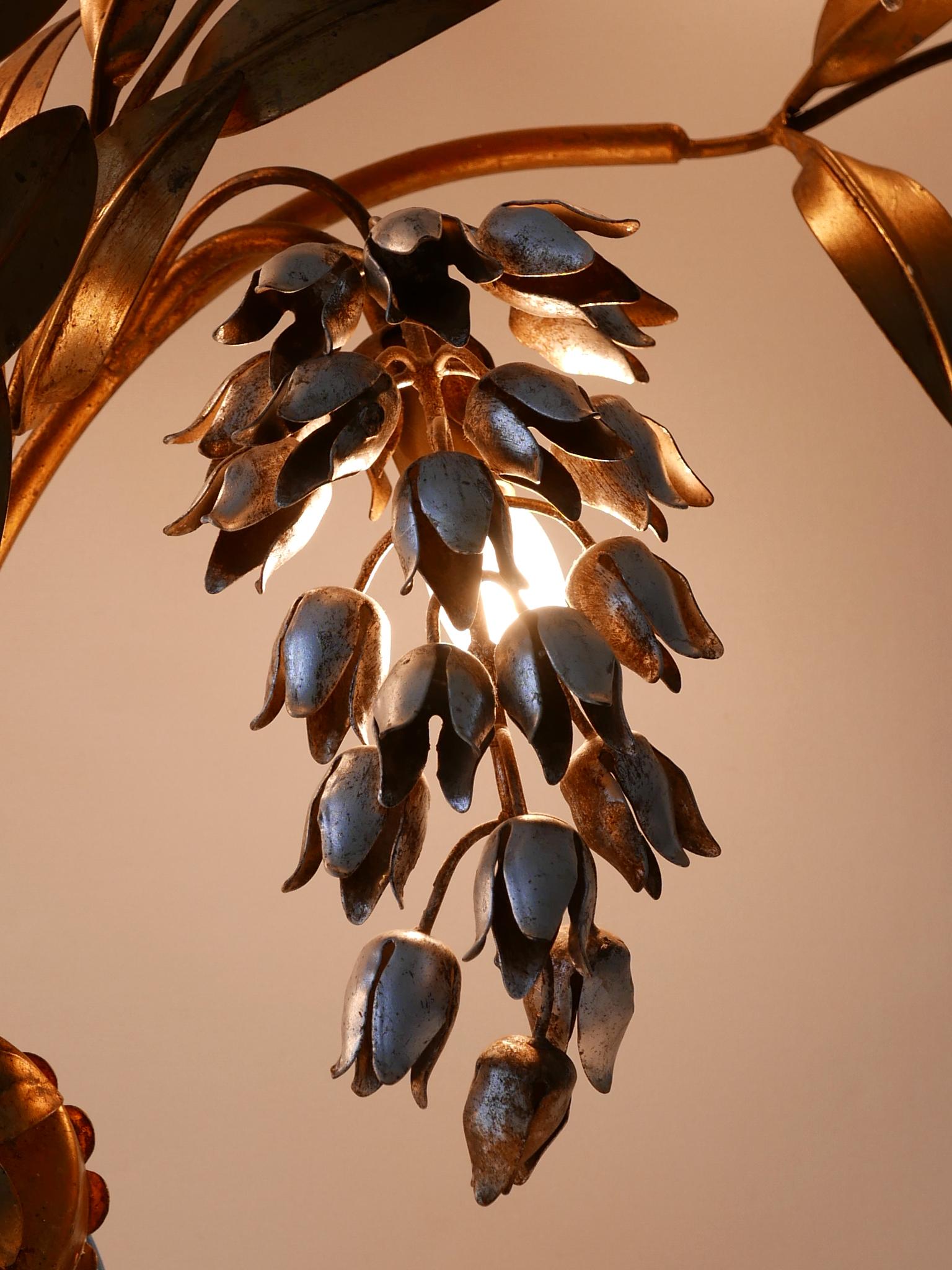 Huge Pioggia d'Oro Gilt Metal Wall Lamp or Sconce by Hans Kögl 1970s Germany For Sale 10