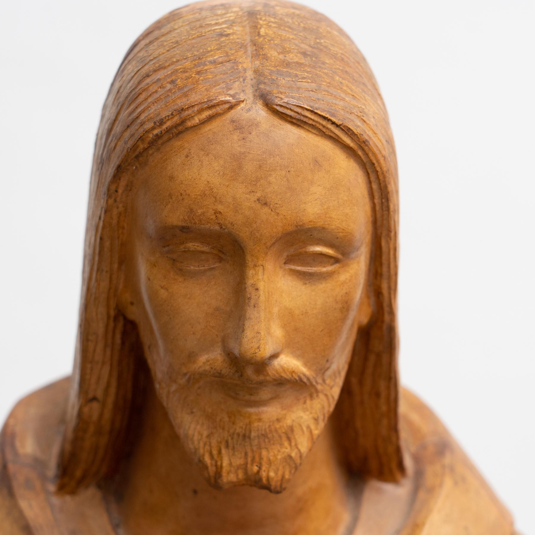 Huge Plaster Traditional Jesus Christ Figure, circa 1950 2