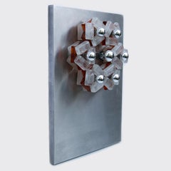 Huge Poliarte Wall Light Glass Sculpture Italy 1960s