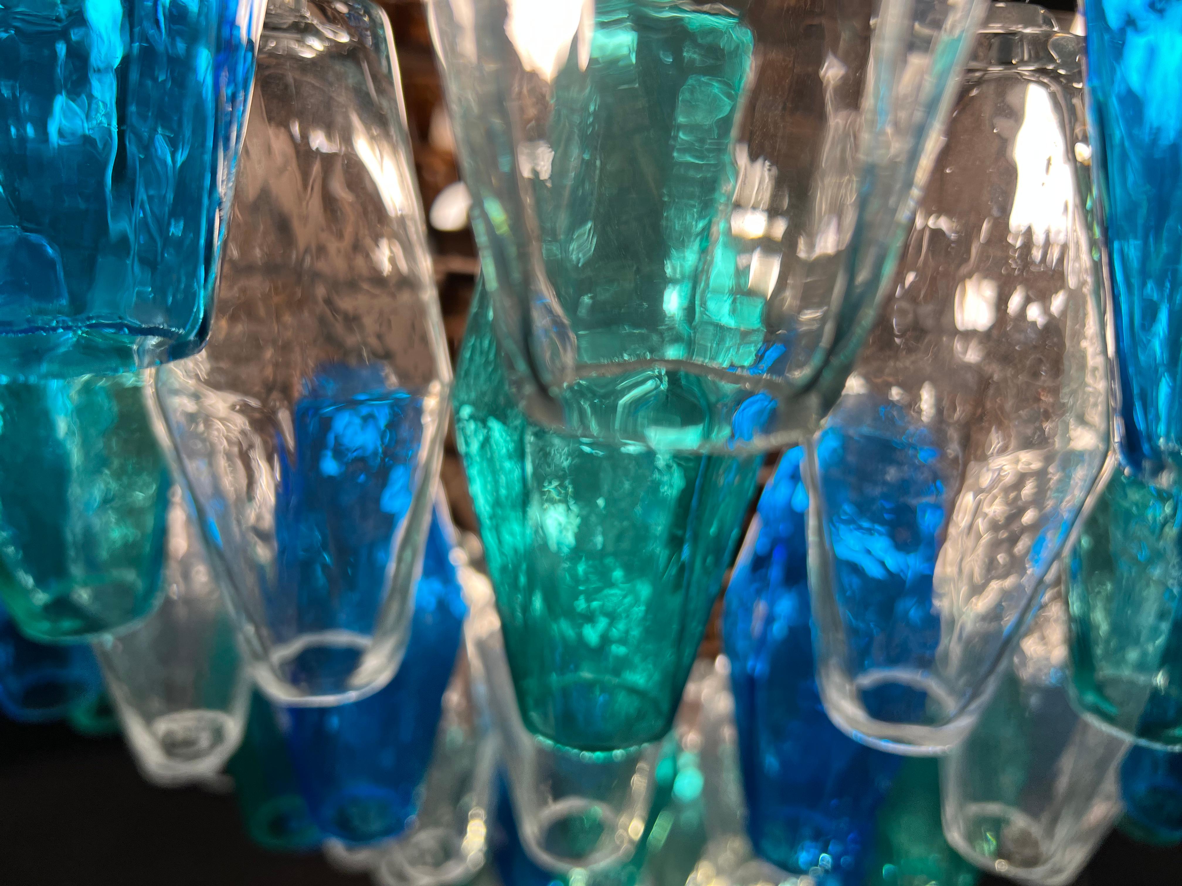 Huge Poliedri Chandelier by Valentina Planta. Murano For Sale 1
