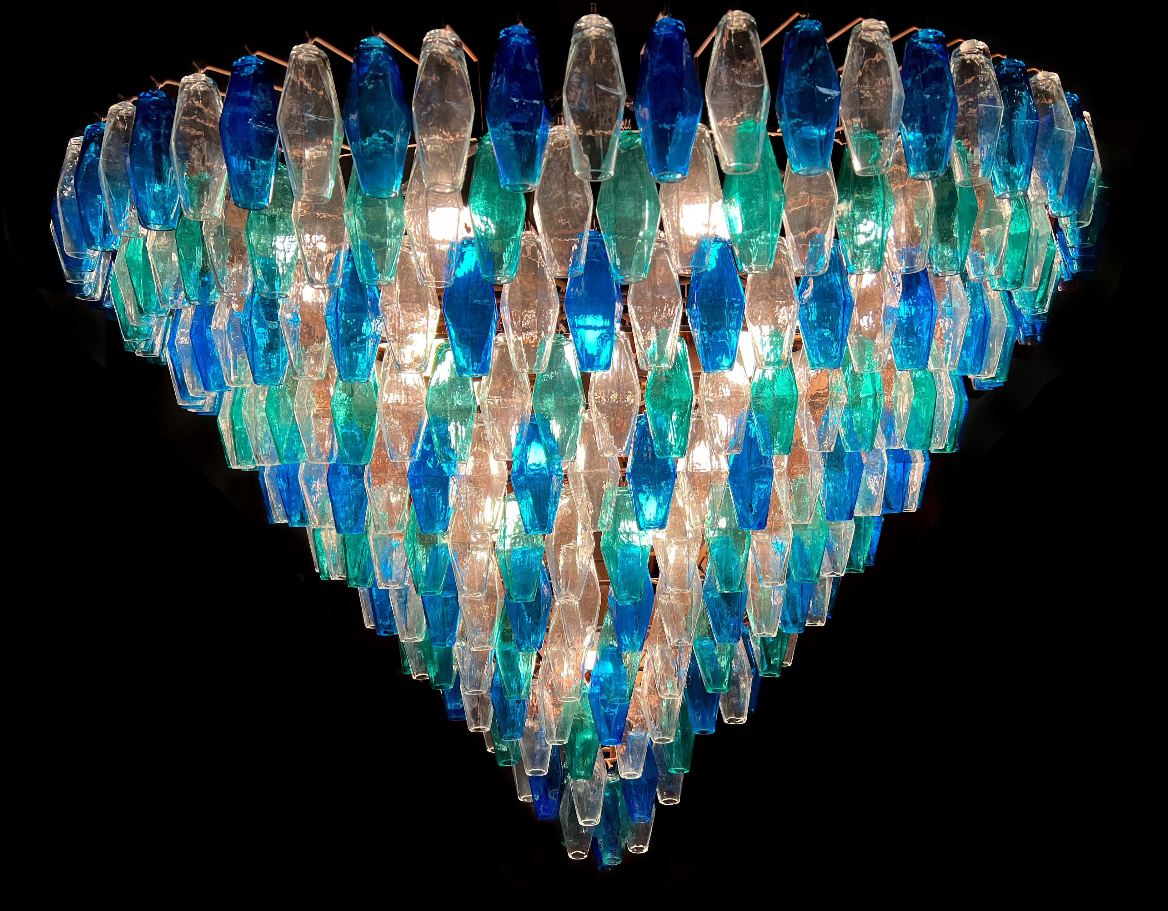 Huge Poliedri Chandelier by Valentina Planta. Murano For Sale 3