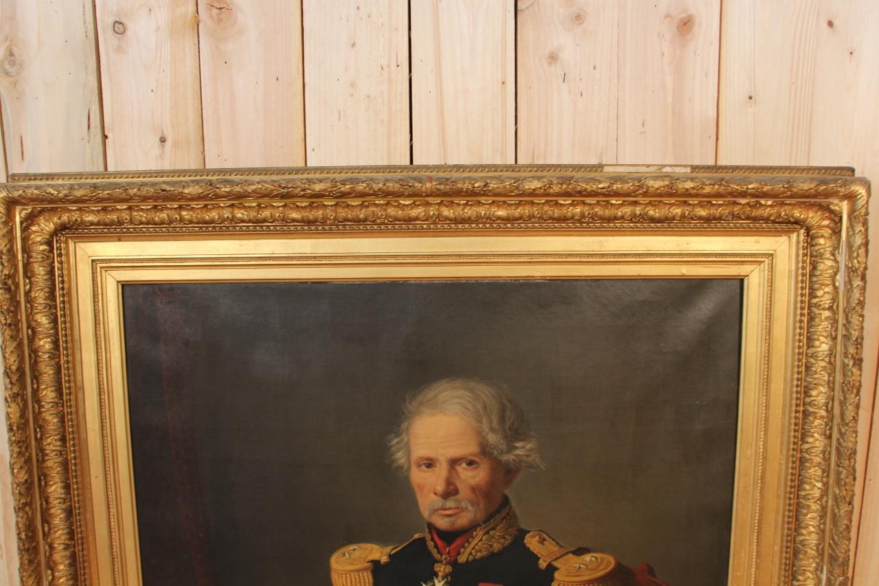 French Huge Portrait of General Gorsse, Deputy and Mayor of Albi, 1853 For Sale