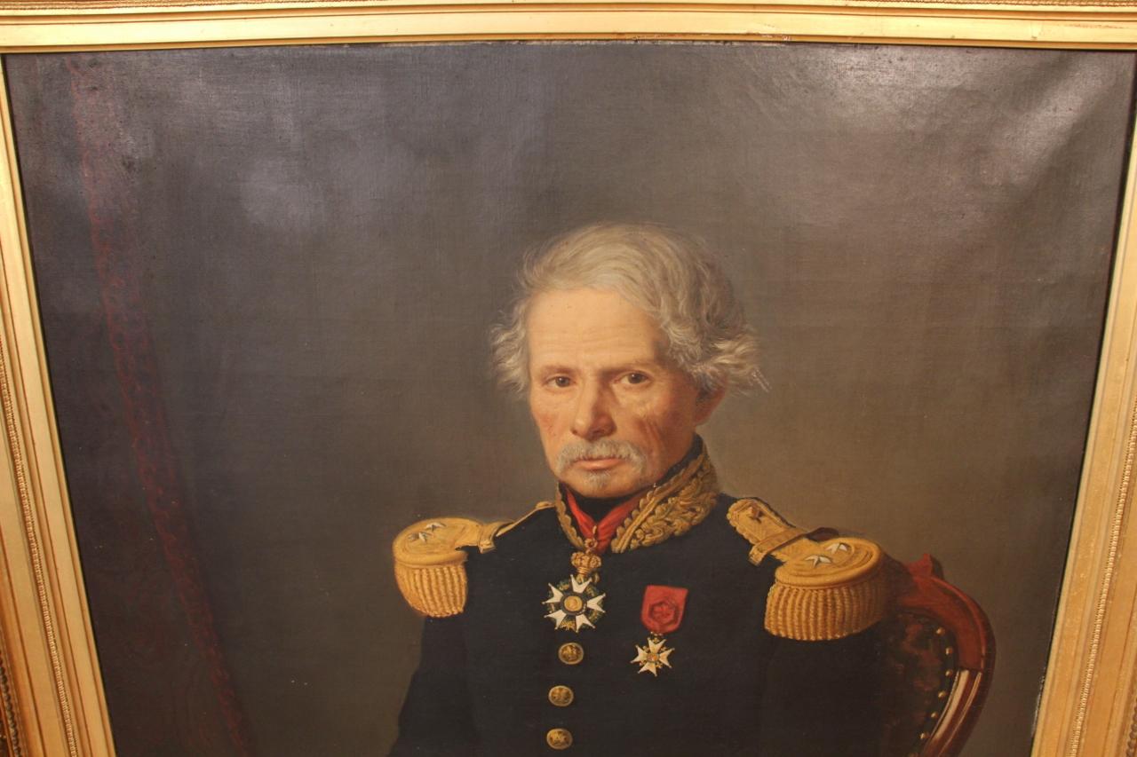 Huge Portrait of General Gorsse, Deputy and Mayor of Albi, 1853 In Good Condition For Sale In charmes, FR