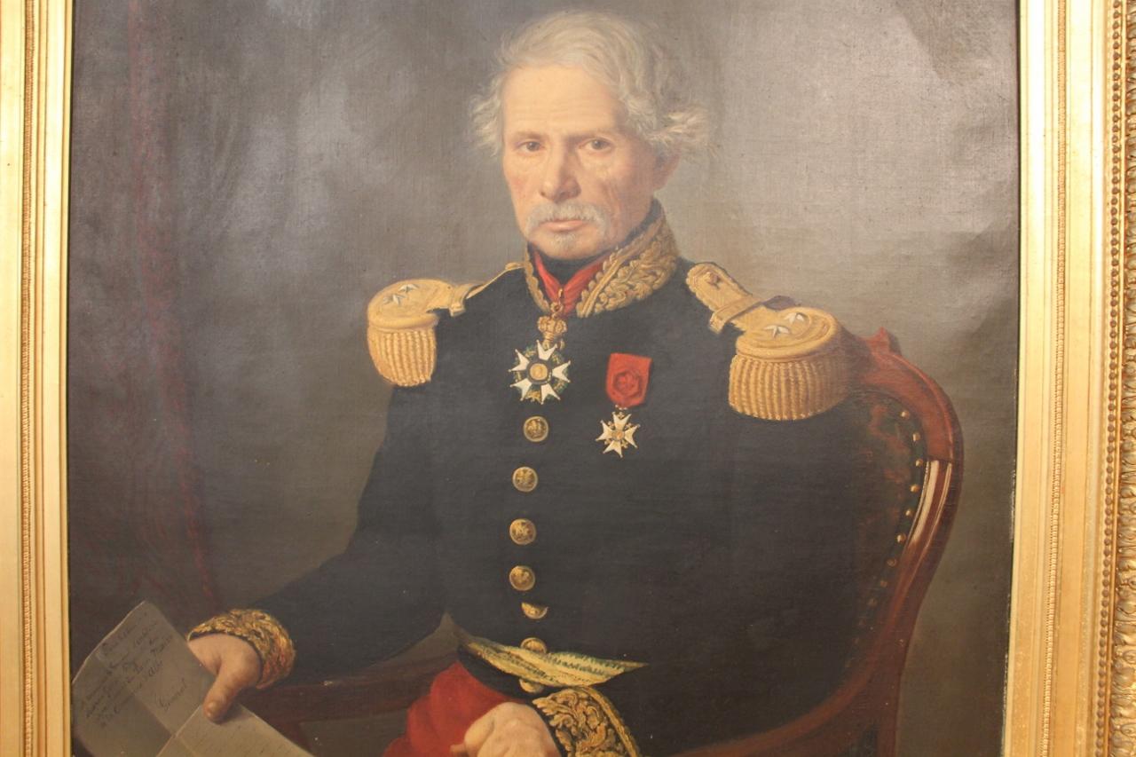 19th Century Huge Portrait of General Gorsse, Deputy and Mayor of Albi, 1853 For Sale