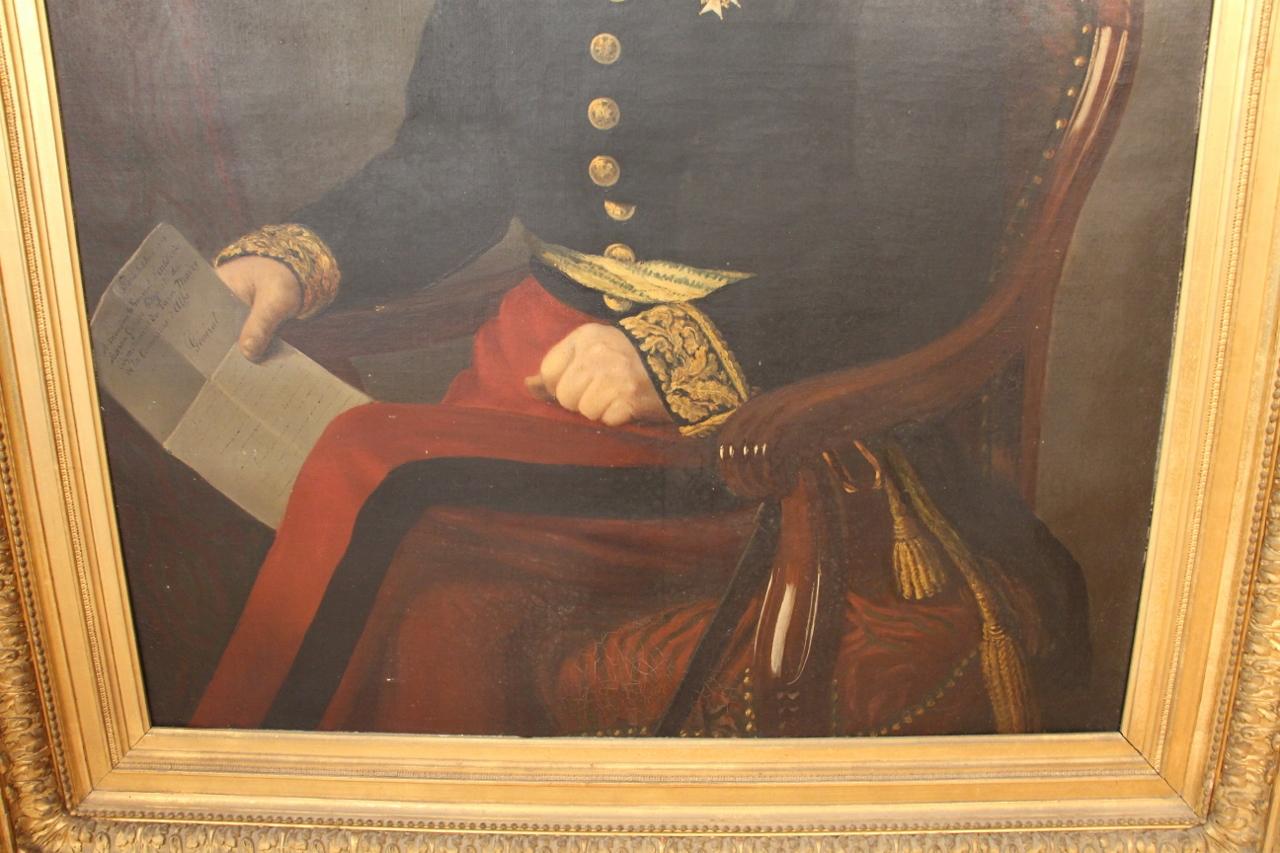 Paint Huge Portrait of General Gorsse, Deputy and Mayor of Albi, 1853 For Sale