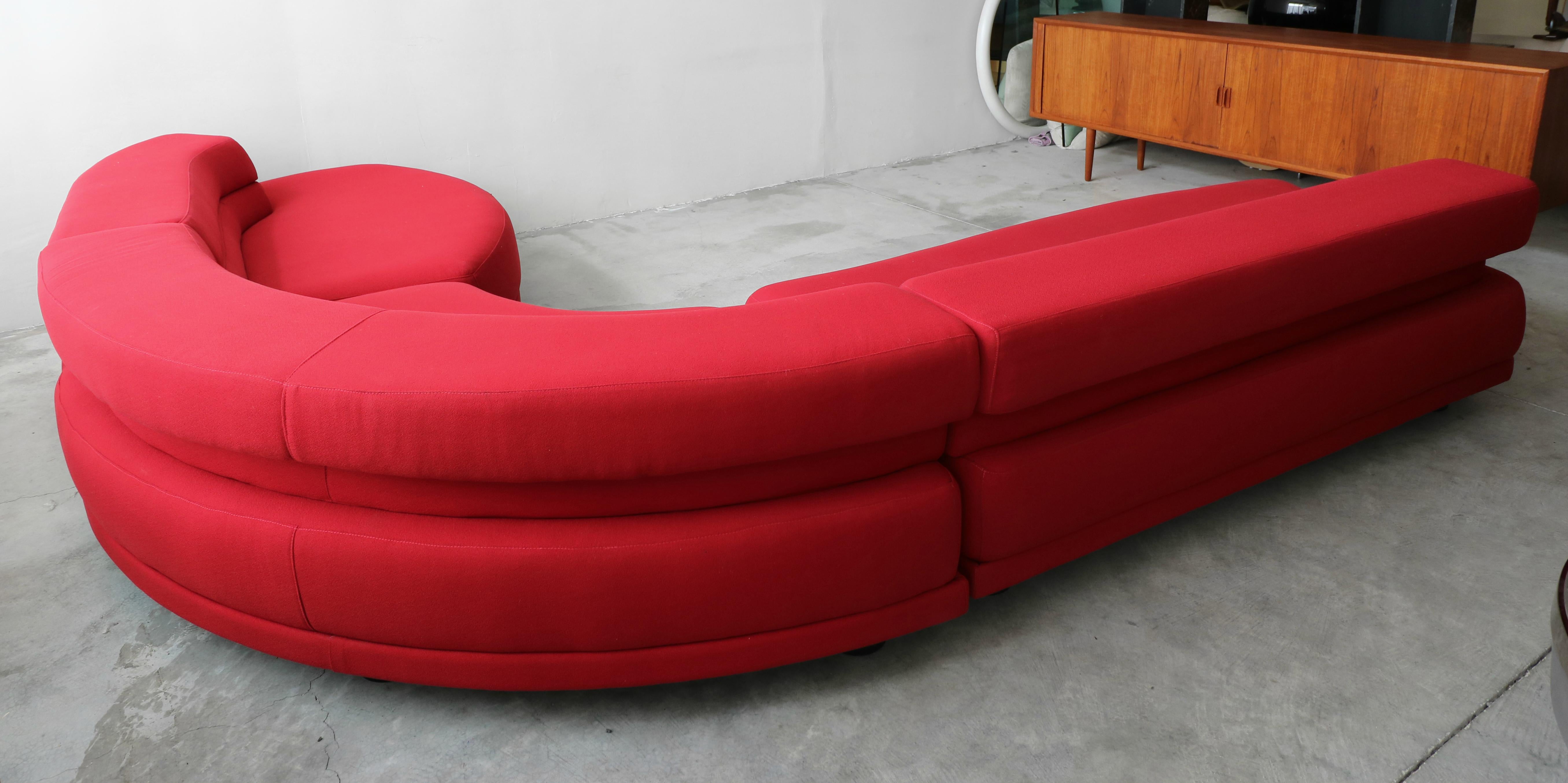Post-Modern Huge Postmodern Biomorphic 3-Piece Sectional Sofa
