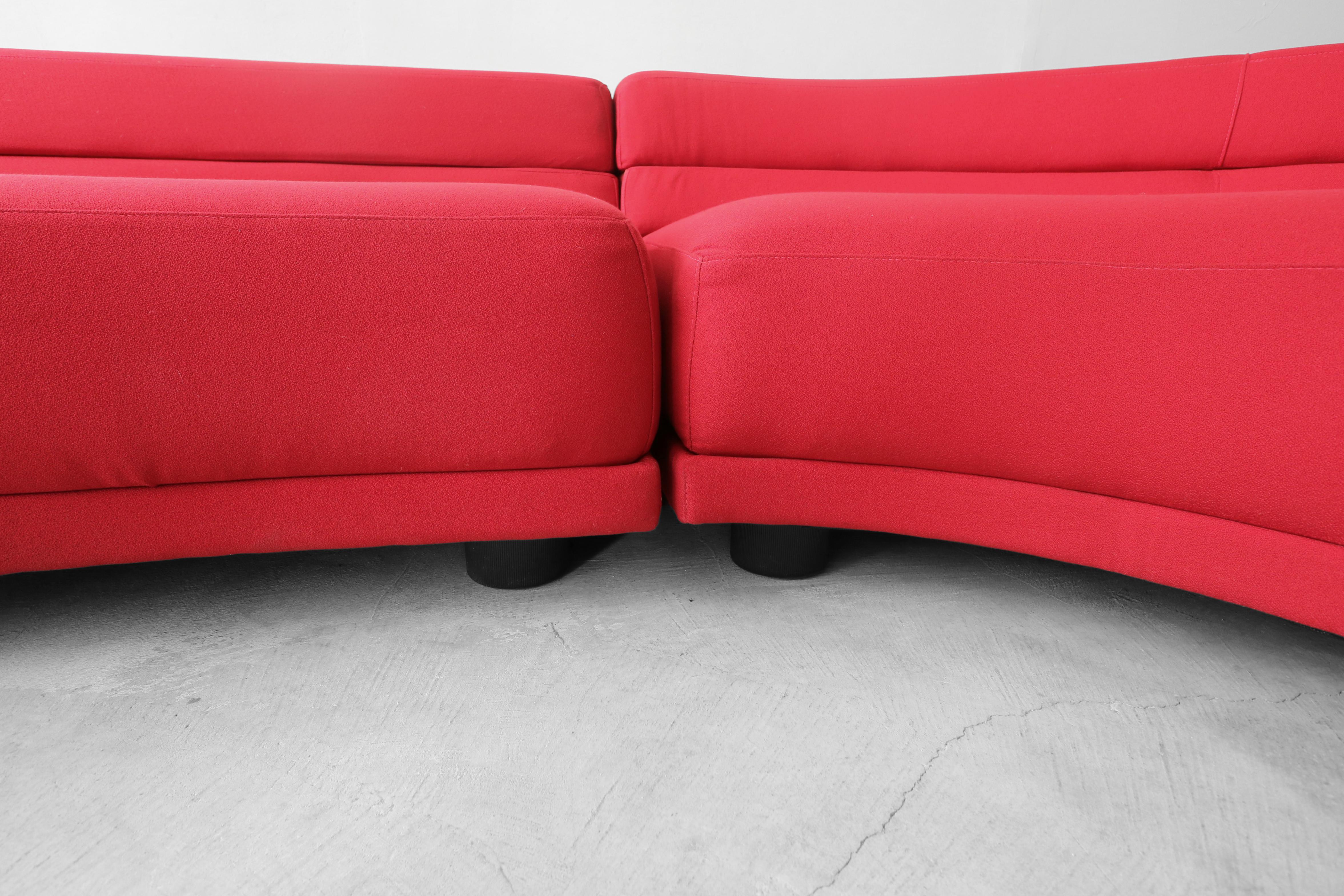 20th Century Huge Postmodern Biomorphic 3-Piece Sectional Sofa