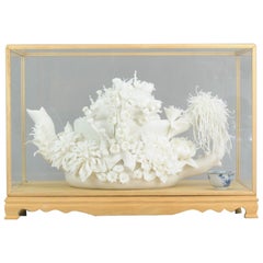 Huge Proc Dehua Biscuit Blanc de Chine Teapot Wedding Present, 1970/1980