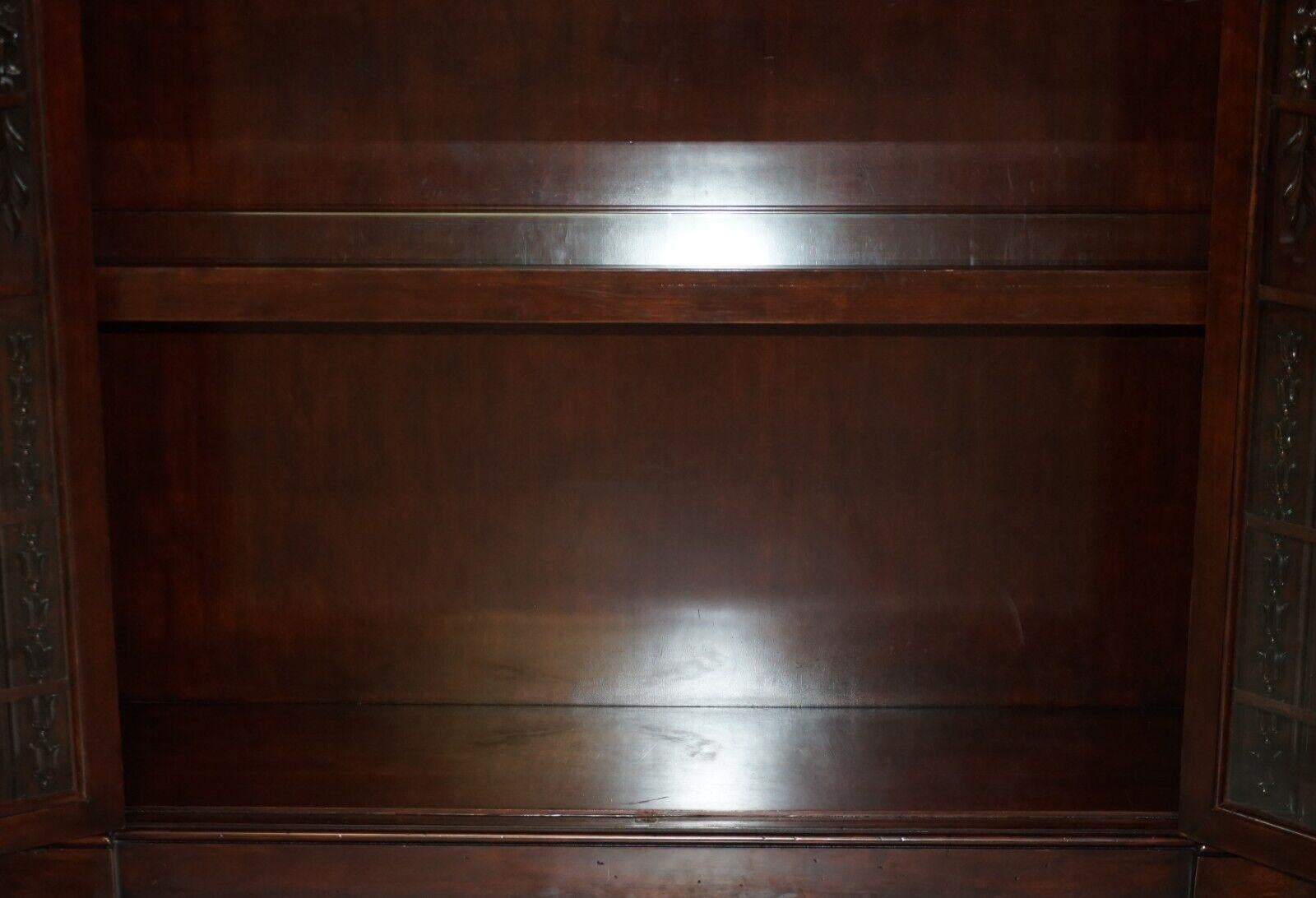 Huge Ralph Lauren American Hardwood Astral Glazed Bookcase For Sale 5