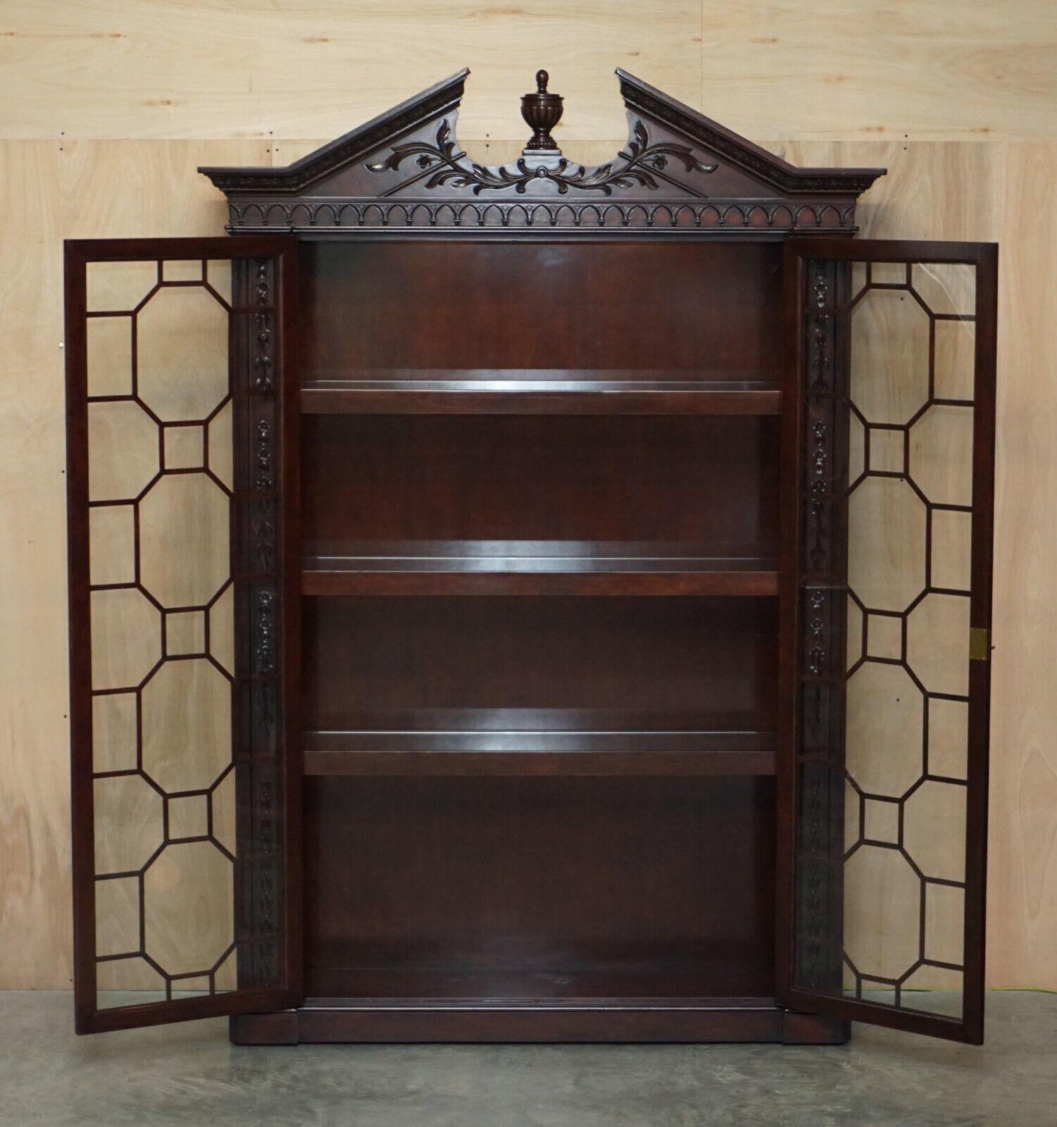 Huge Ralph Lauren American Hardwood Astral Glazed Bookcase For Sale 2