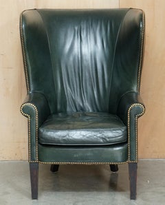 HUGE RALPH LAUREN BRiTISH RACING GREEN PORTERS WINGBACK BARREL BACK ARMCHAIR