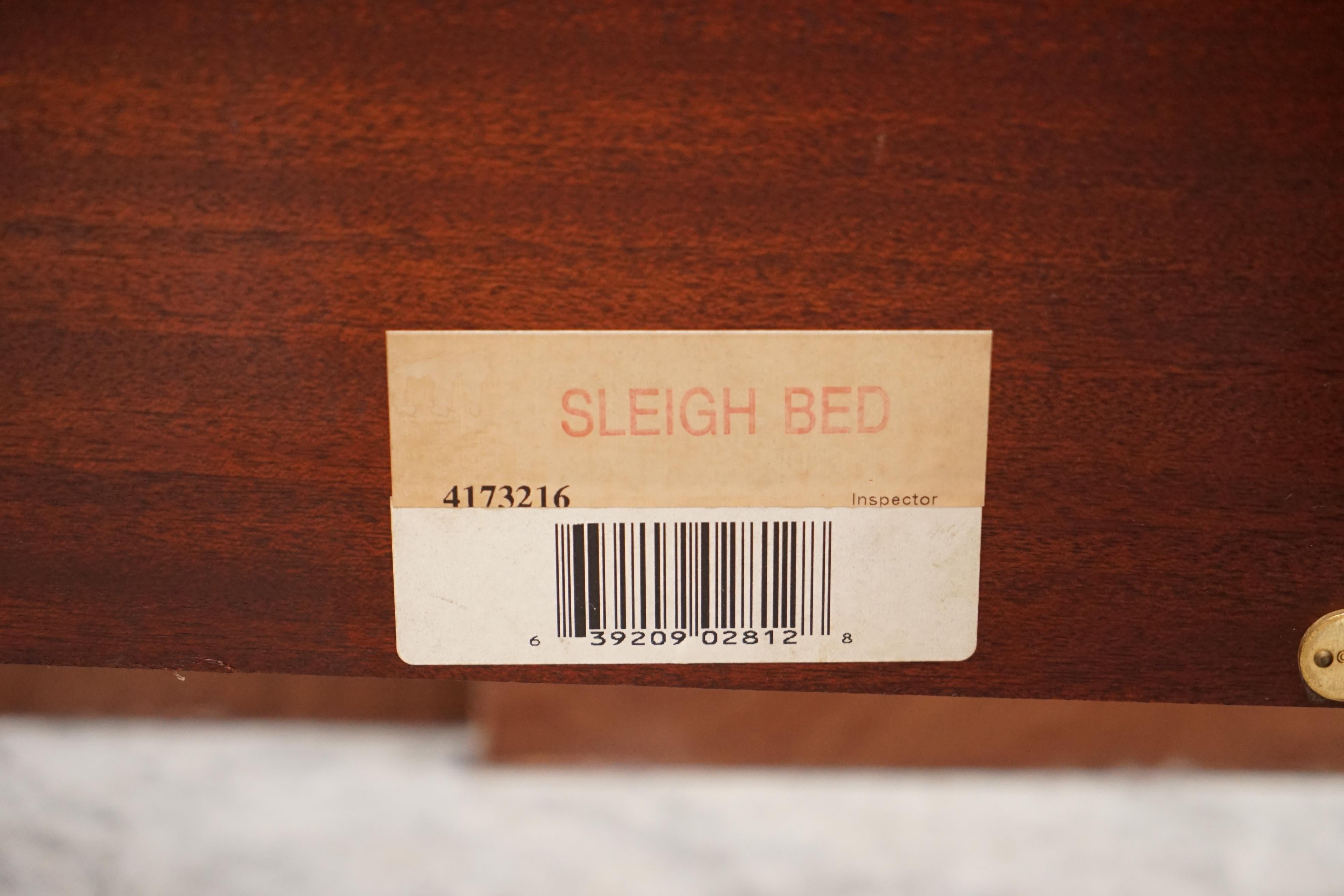 Huge Ralph Lauren Larger Than California King American Hardwood Sleigh Bed Frame 1