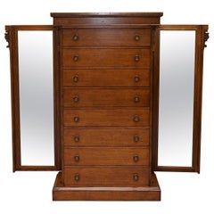 Huge Ralph Lauren Pollard Oak Chest of Drawers Tallboy with Mirrors